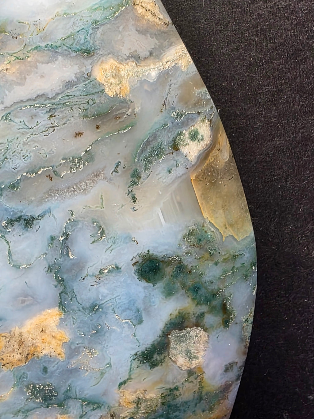 Blue Moss Agate Teardrop C