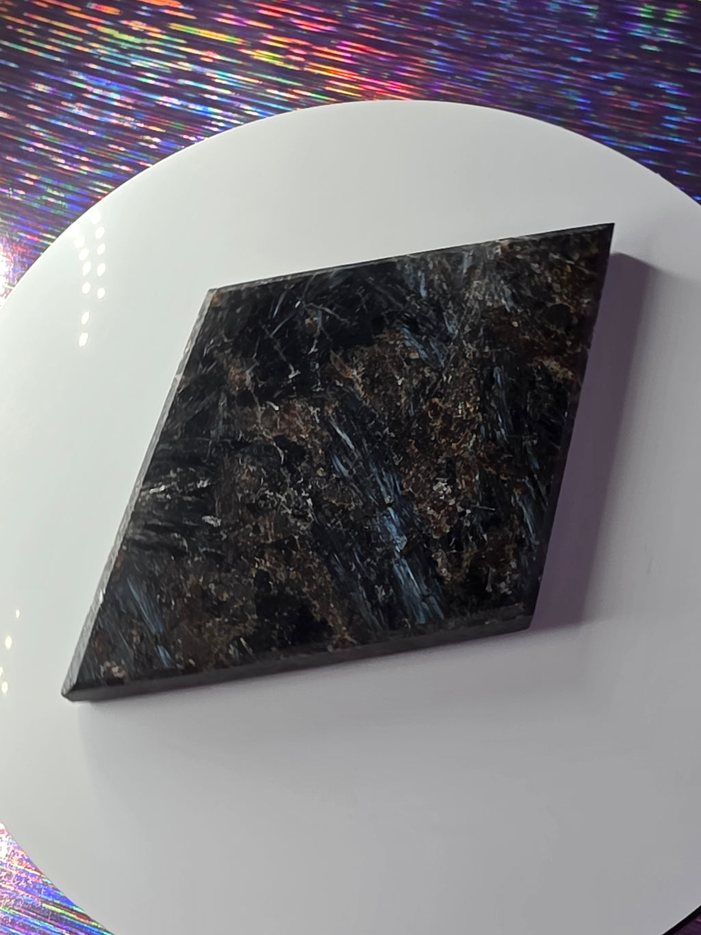 Arfvedsonite with Garnet Diamond B