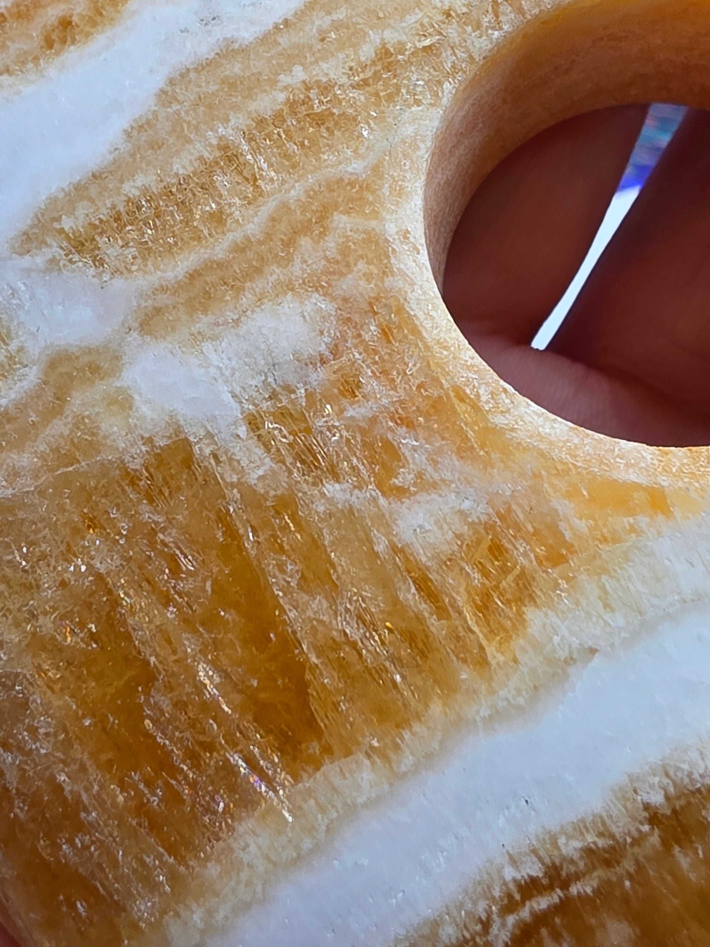 Orange Calcite Donut A