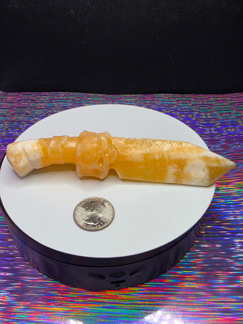 Honey Calcite Knife