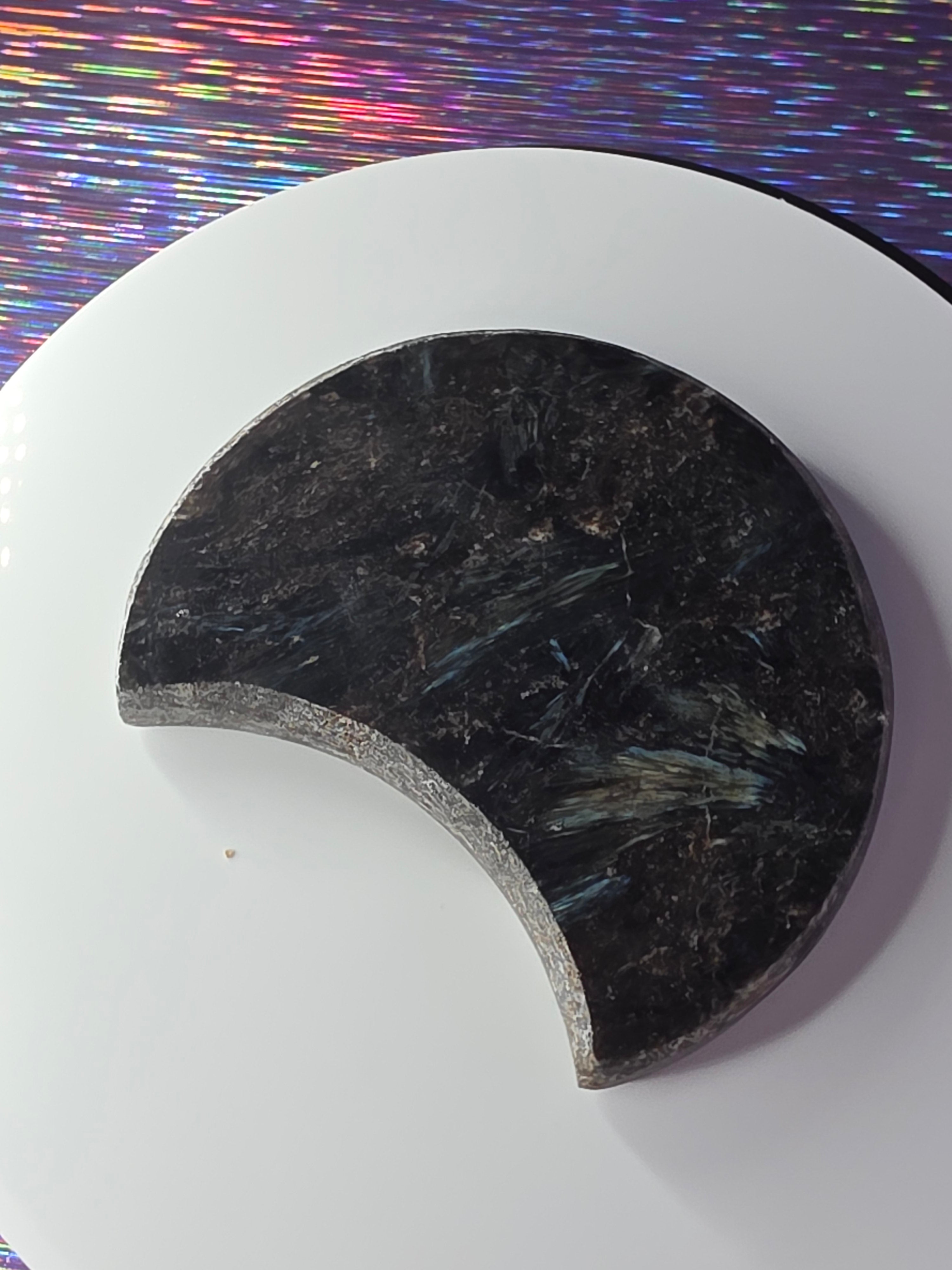 Arfvedsonite with Garnet Moon A