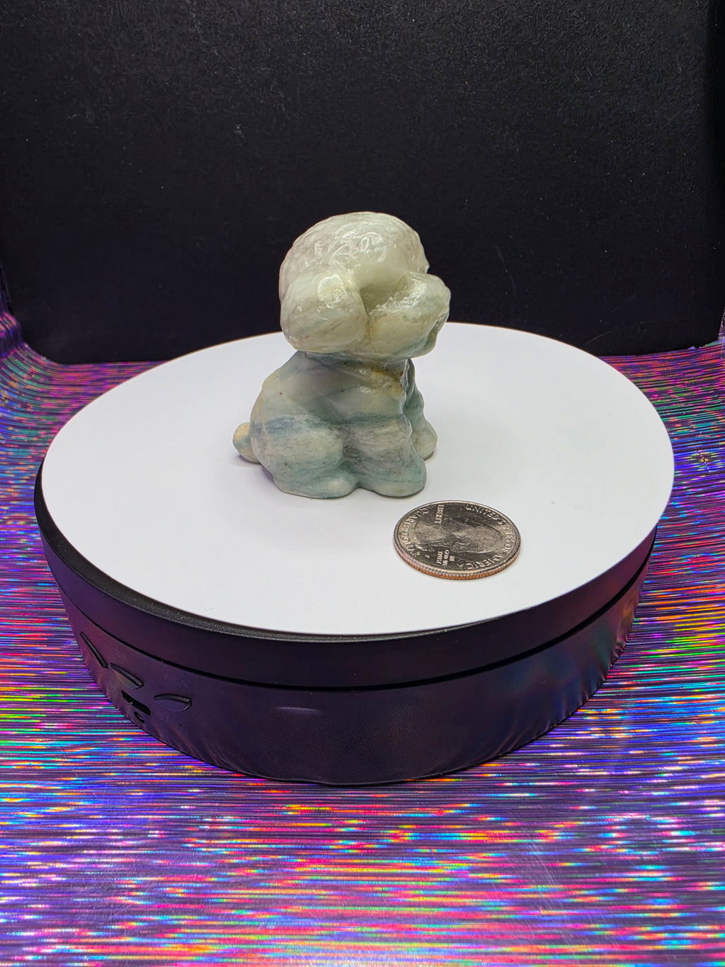 Sky Blue Calcite "Wishes" Dog A