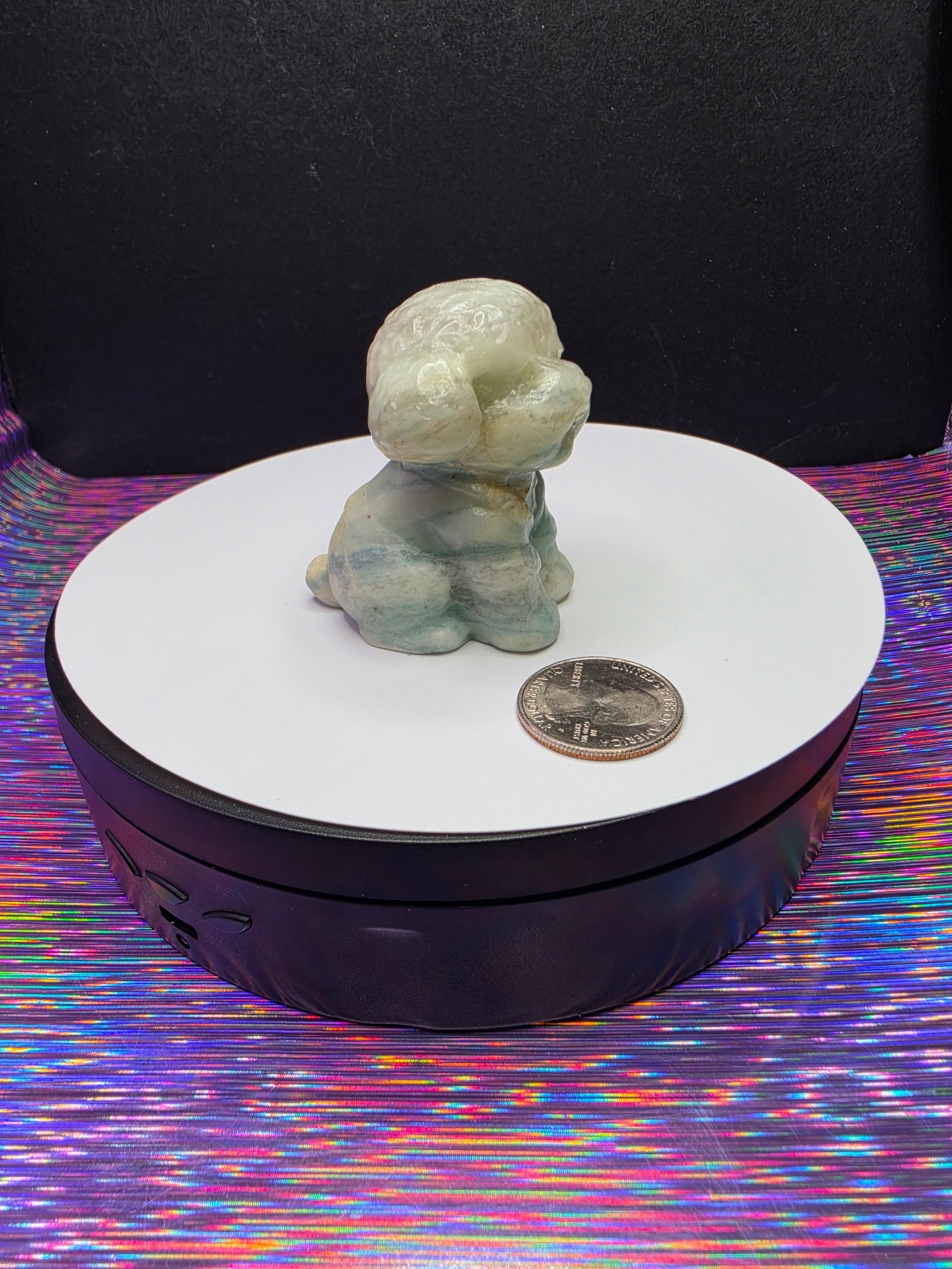 Sky Blue Calcite "Wishes" Dog A