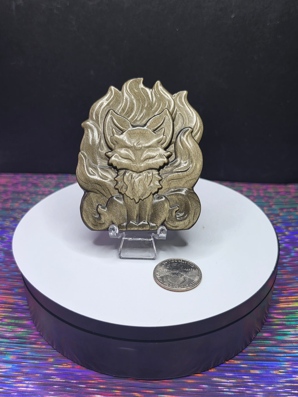 Gold Sheen Obsidian Nine Tail Fox