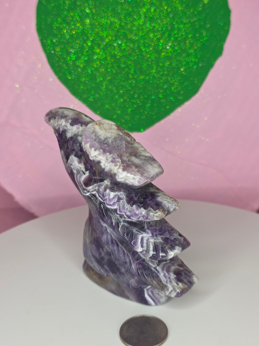 Chevron Amethyst Eagle Head B