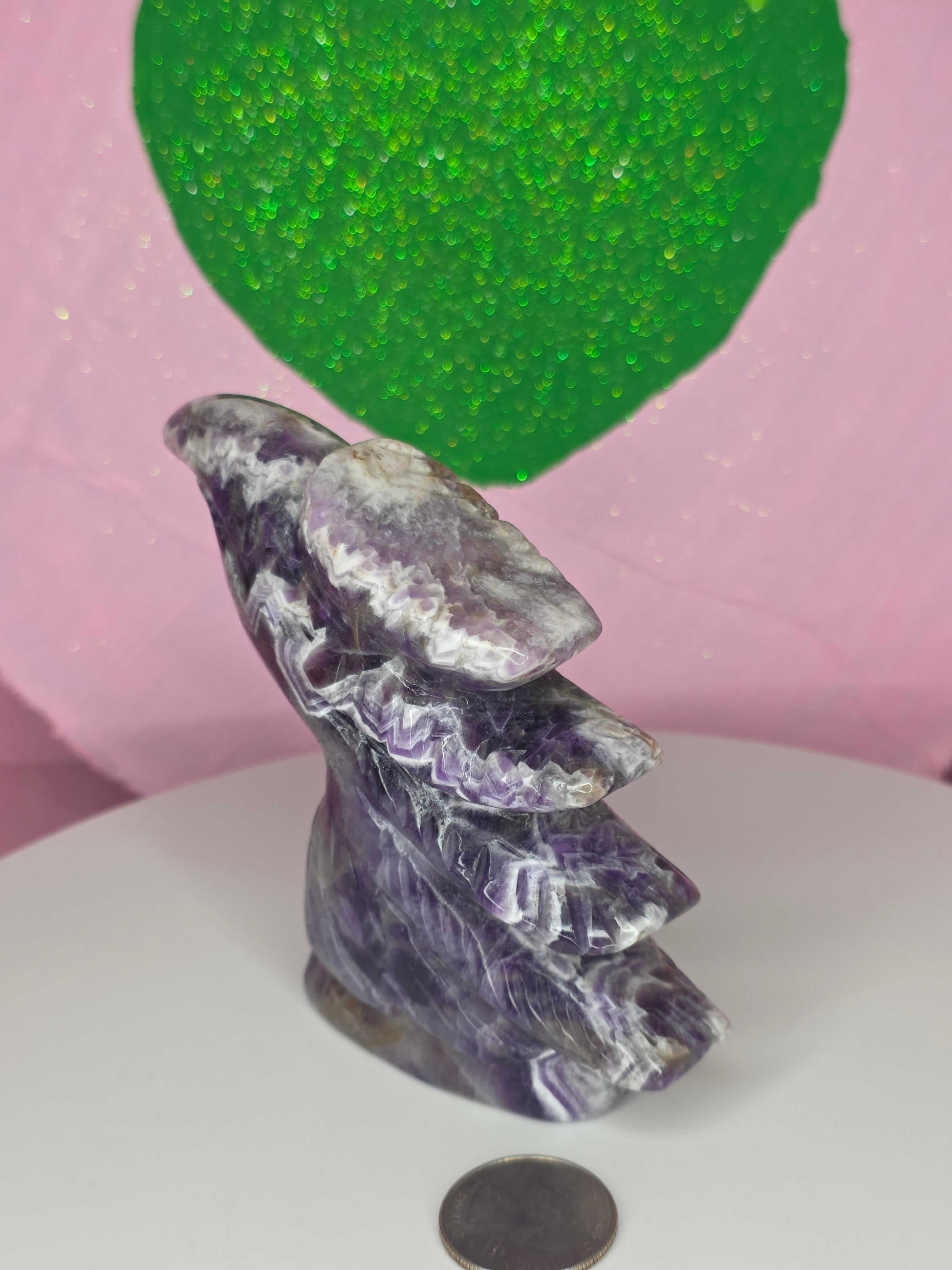 Chevron Amethyst Eagle Head B