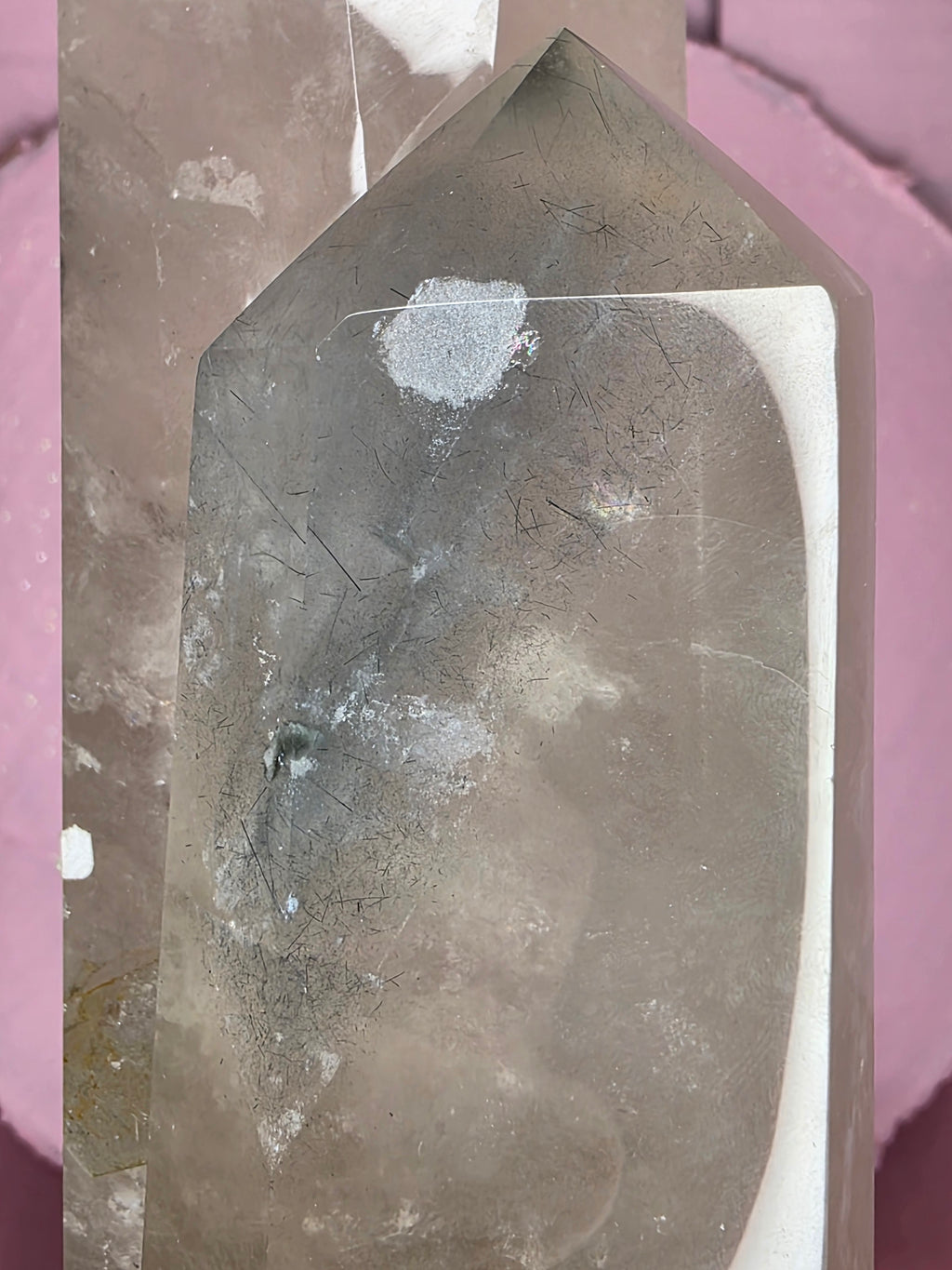Tourmaline in Quartz with Black Rutile A