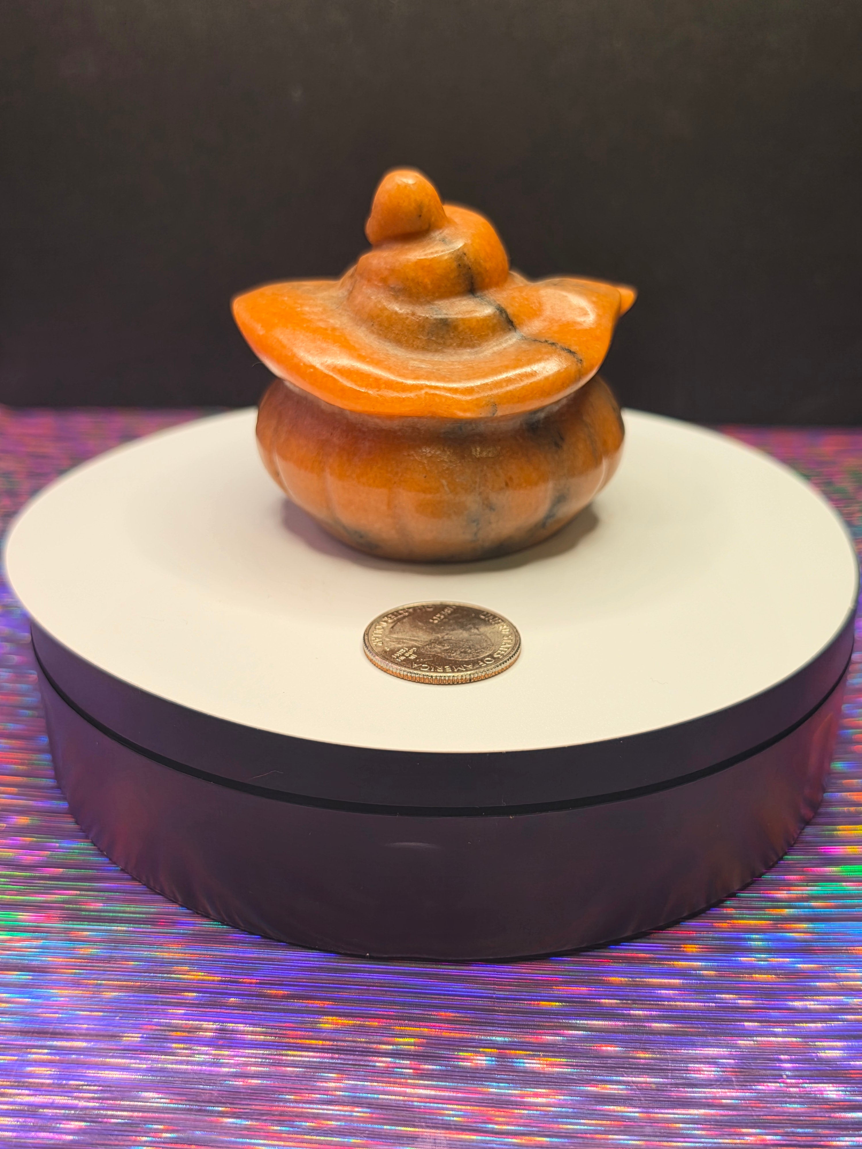 Orange Calcite Jack O Lantern B