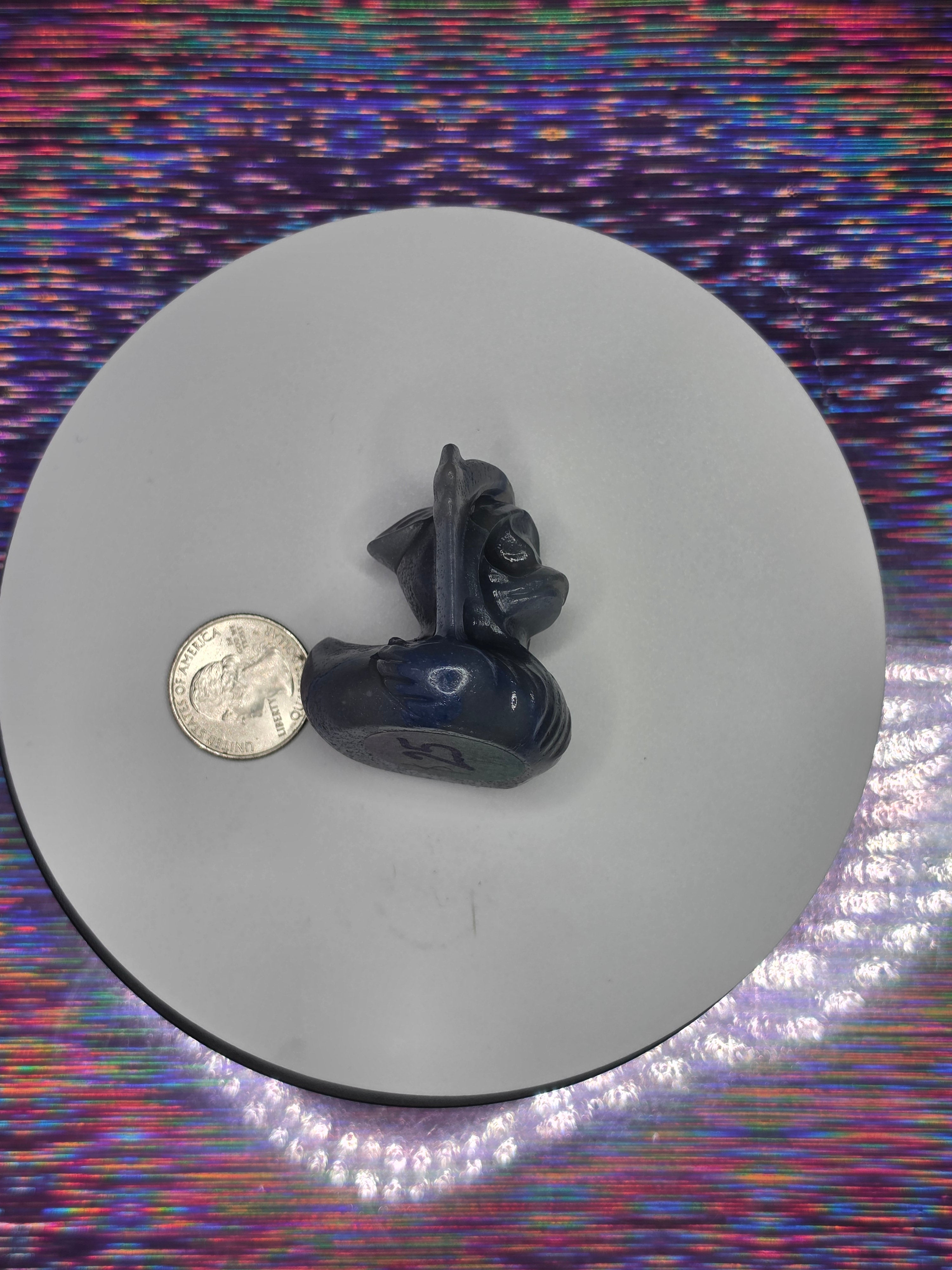 Blue Aventurine Grim Reaper Duck A