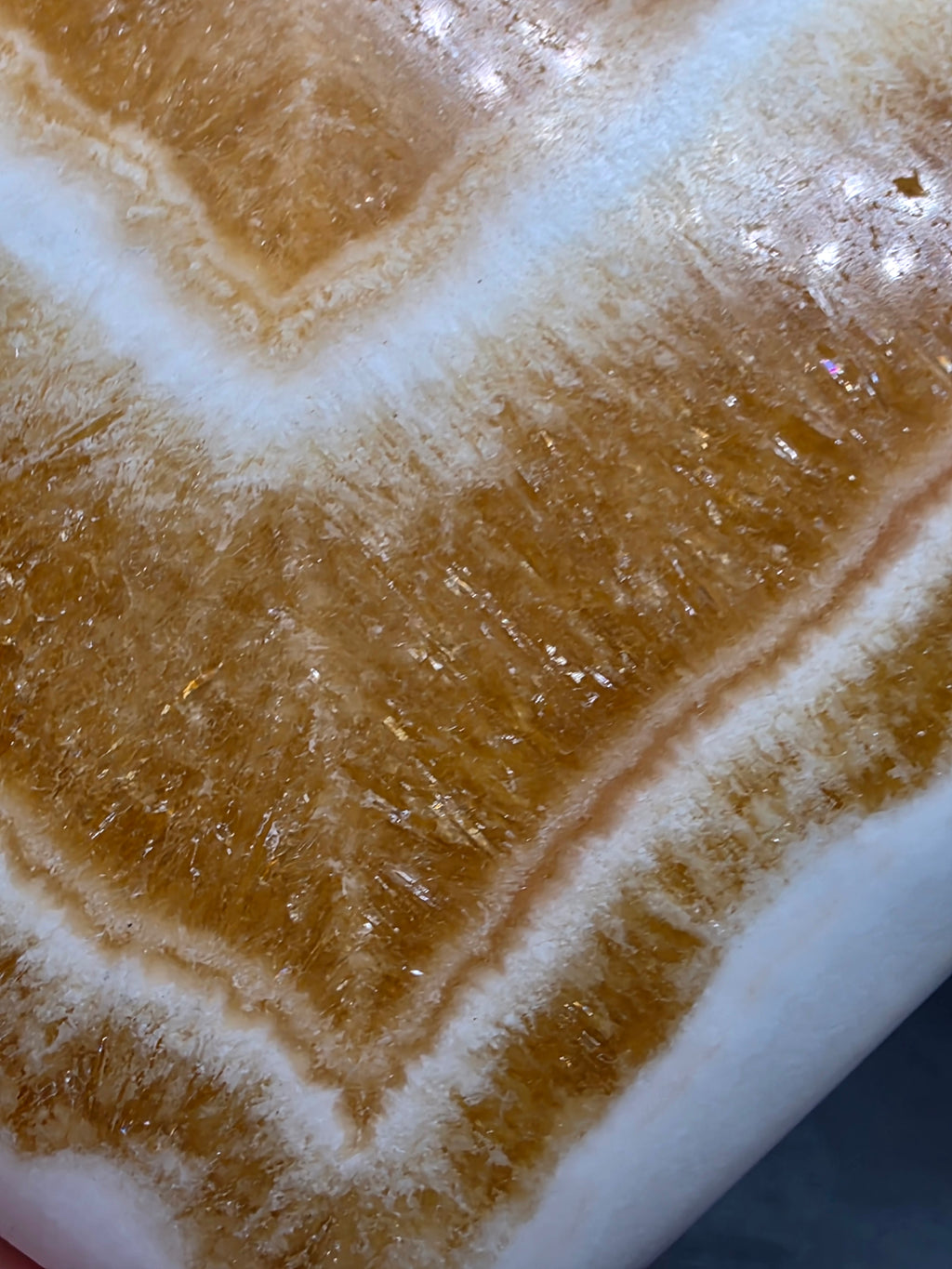 Orange Calcite Heart A