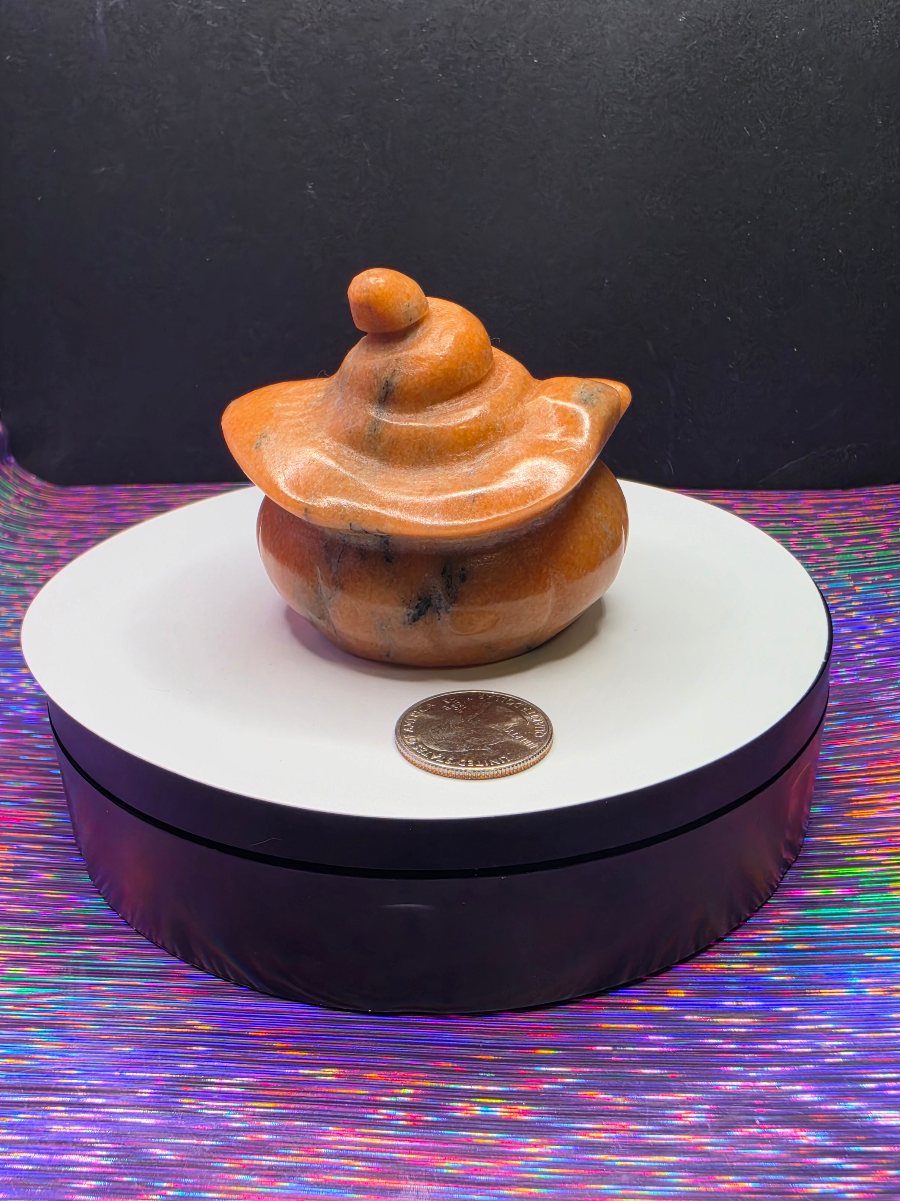 Orange Calcite Jack O Lantern A