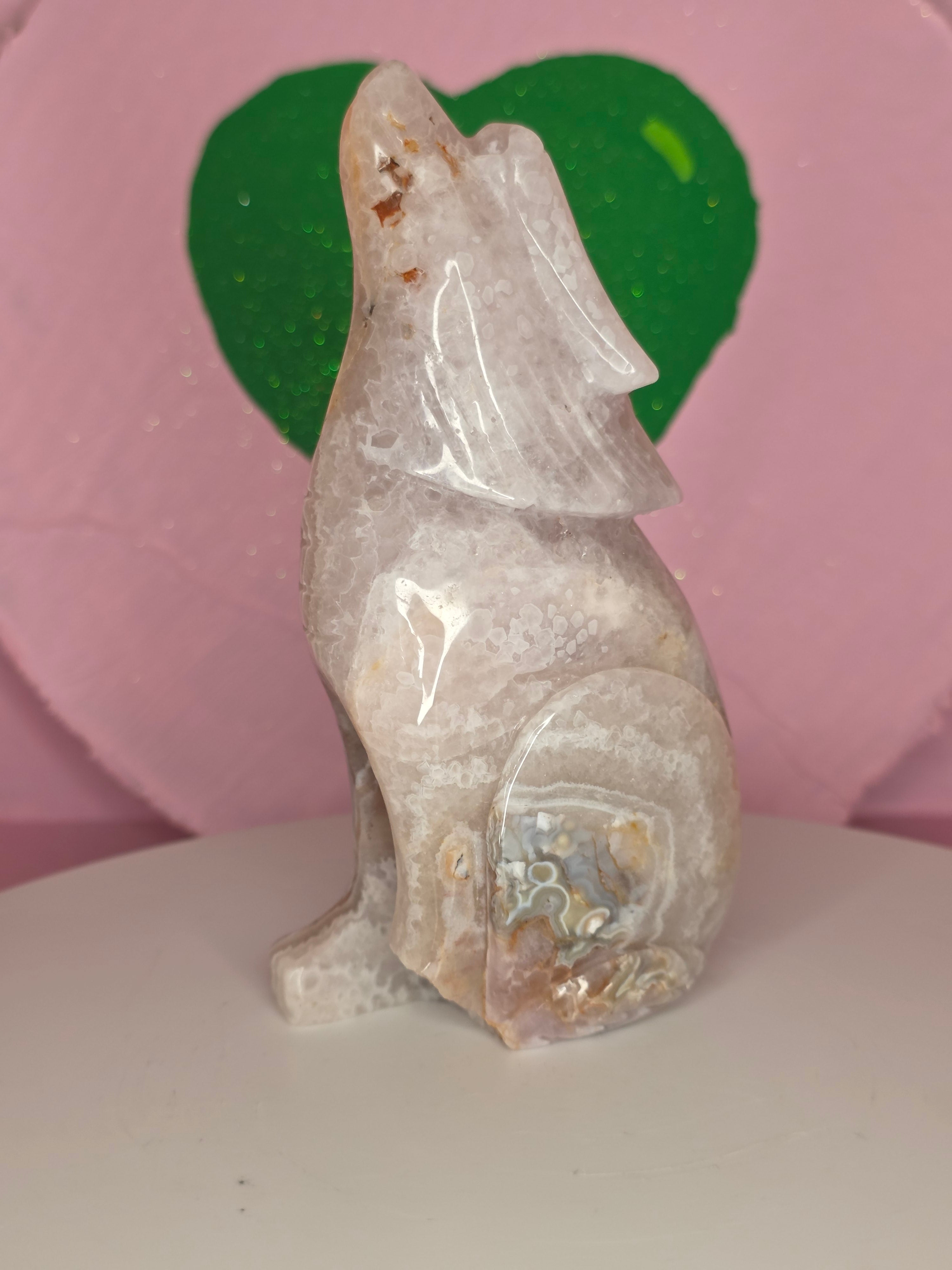 Crazy Lace Amethyst Wolf