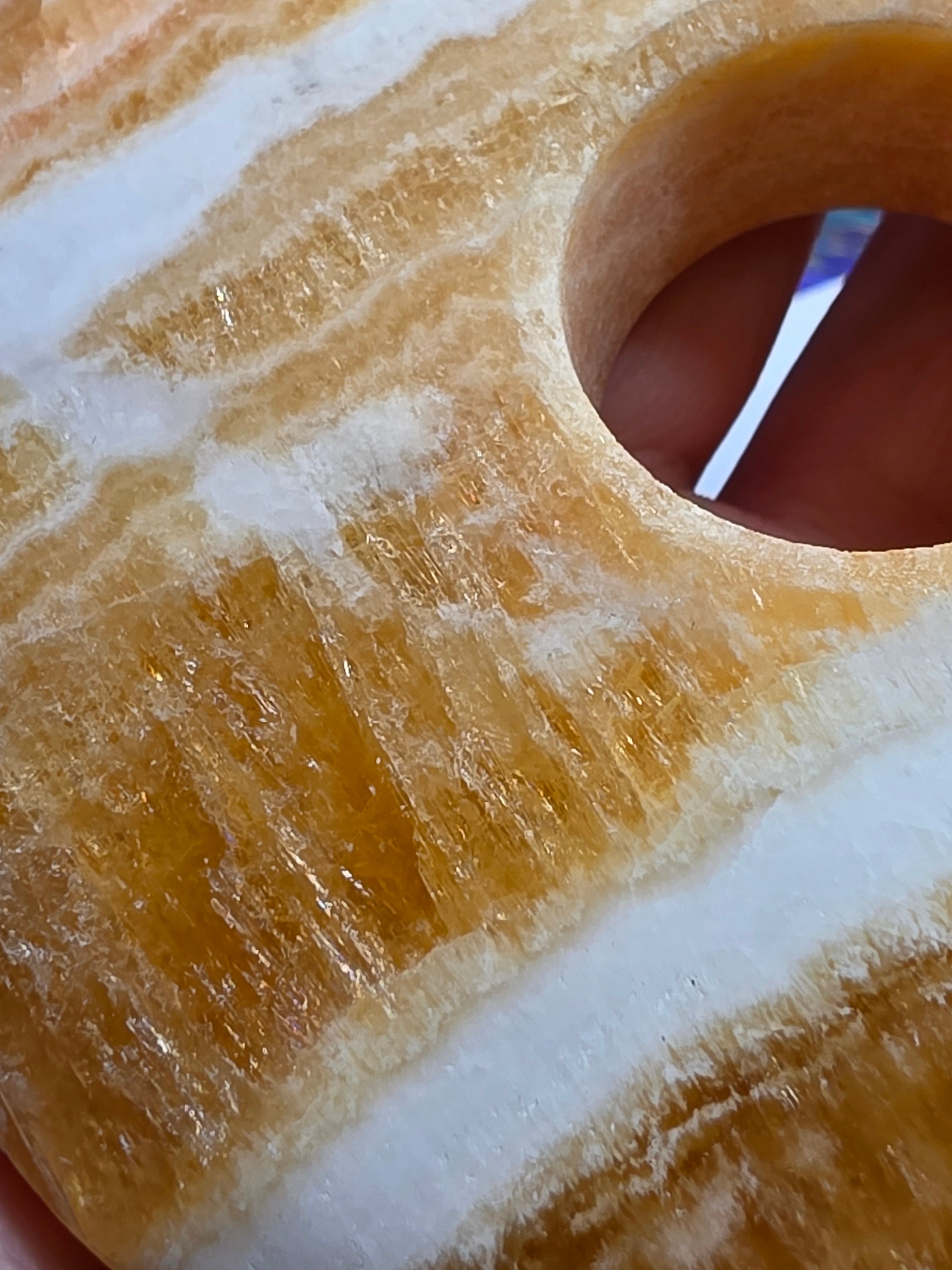 Orange Calcite Donut A