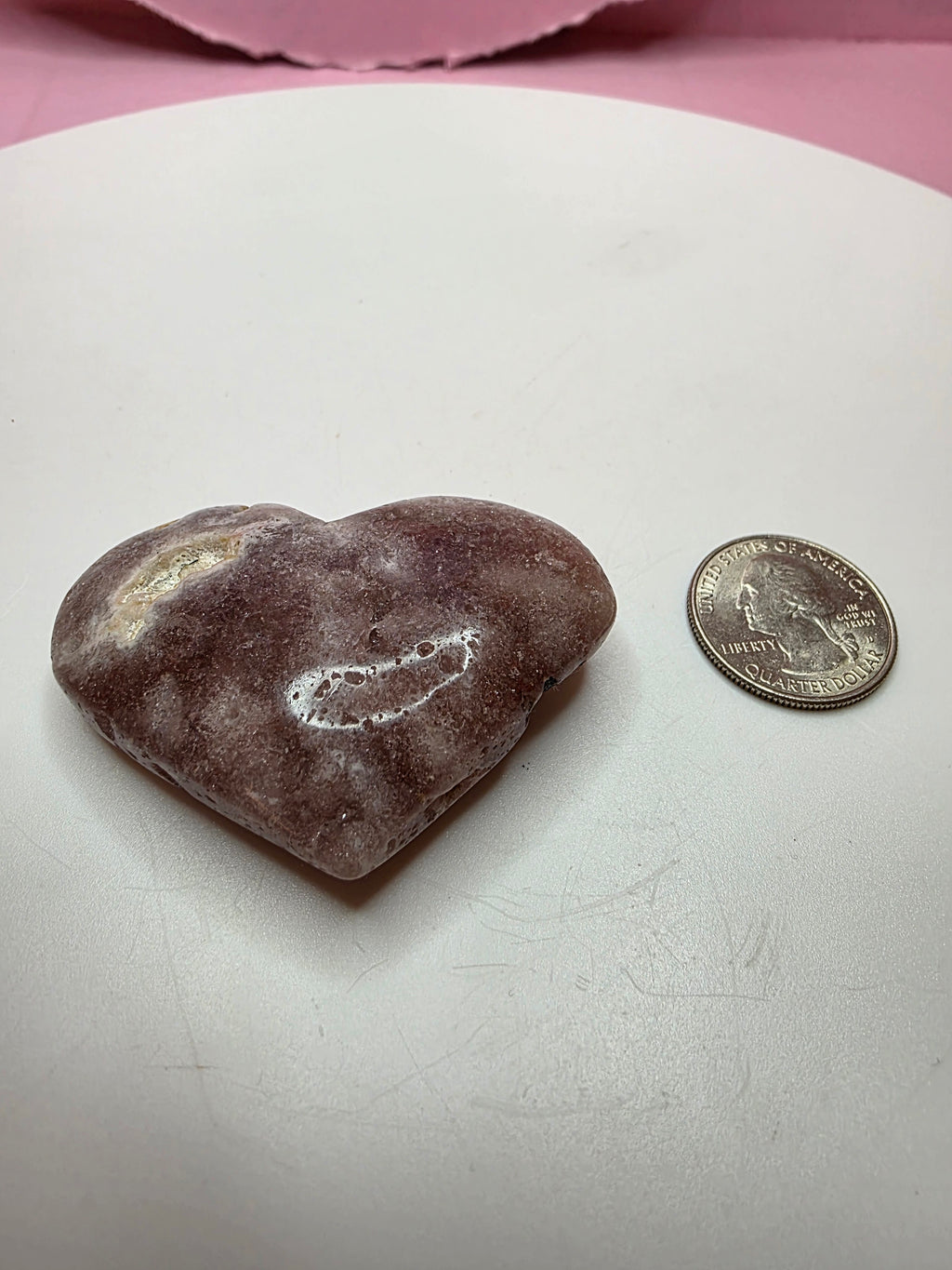 Pink Amethyst Heart A
