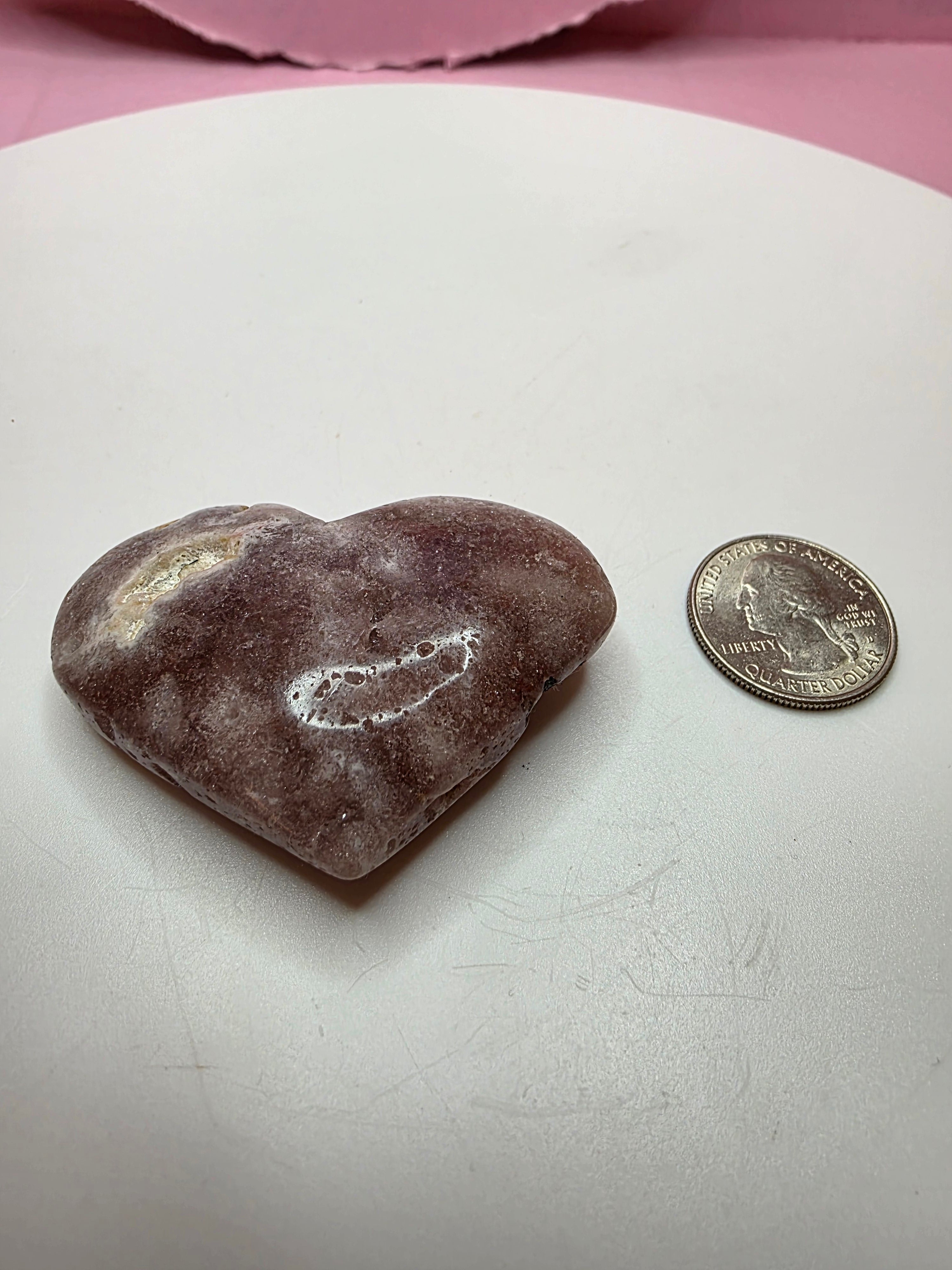 Pink Amethyst Heart A