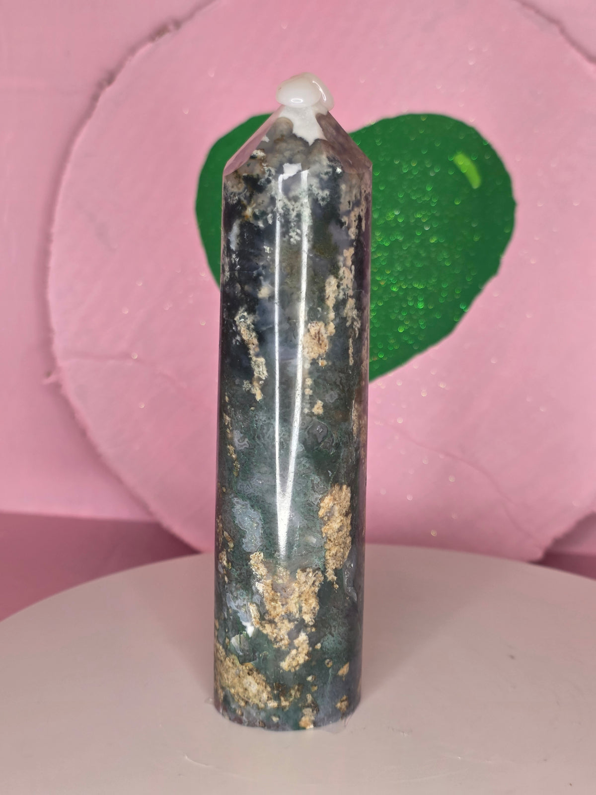 Snowflake Moss Agate Pencil A