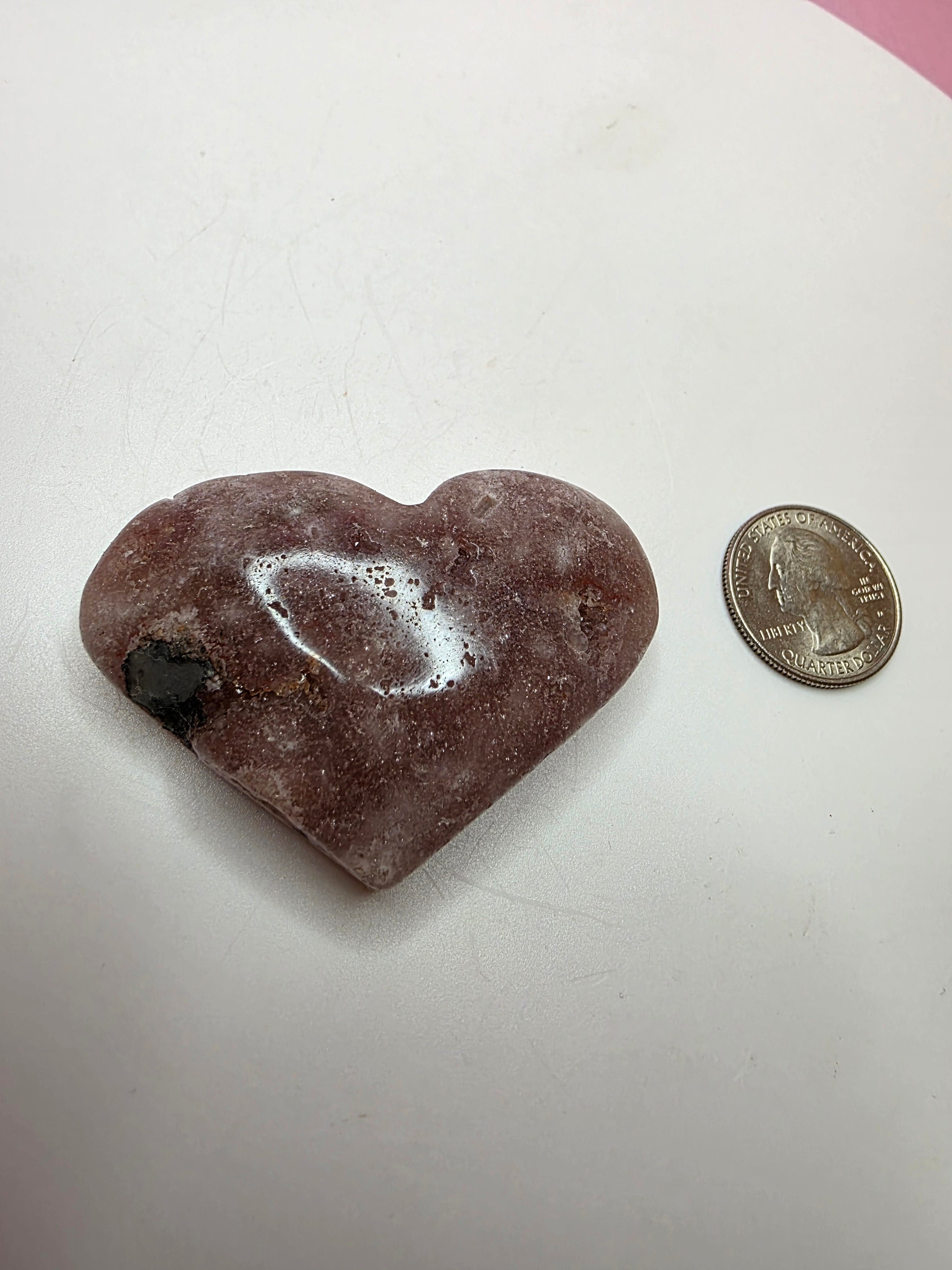 Pink Amethyst Heart A