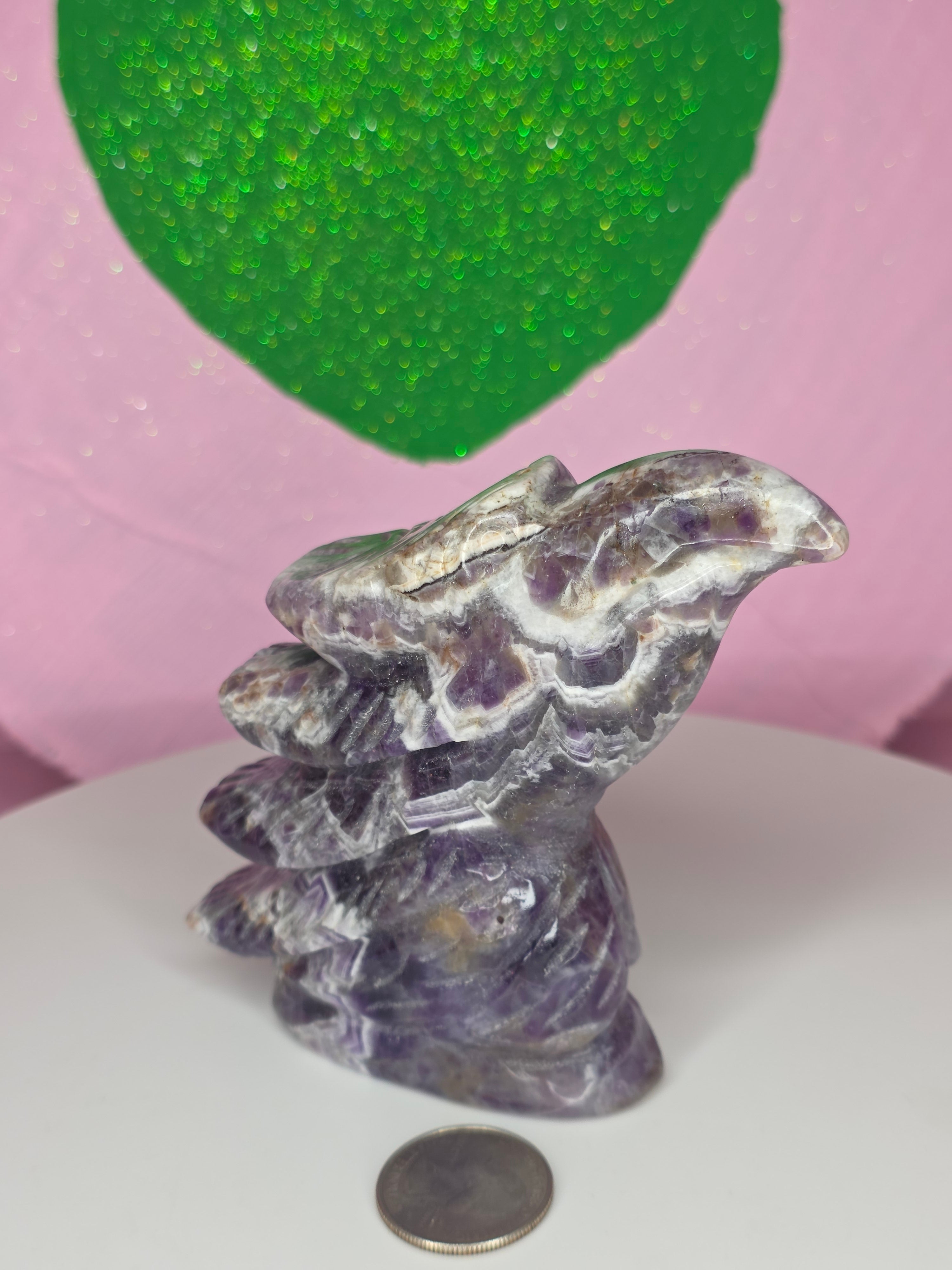 Chevron Amethyst Eagle Head B