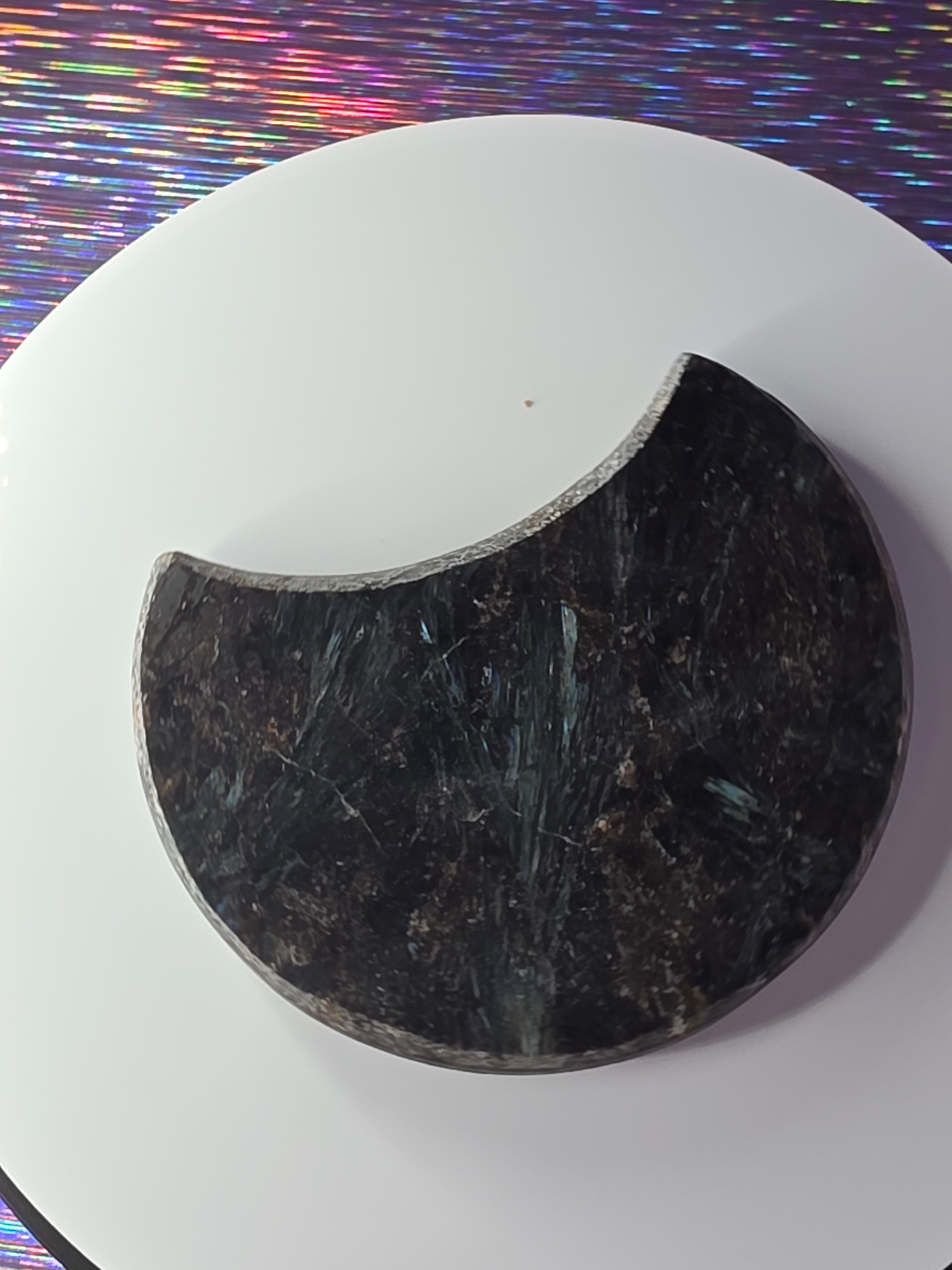 Arfvedsonite with Garnet Moon A