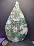 Moss Agate and Ocean Jasper Teardrop A
