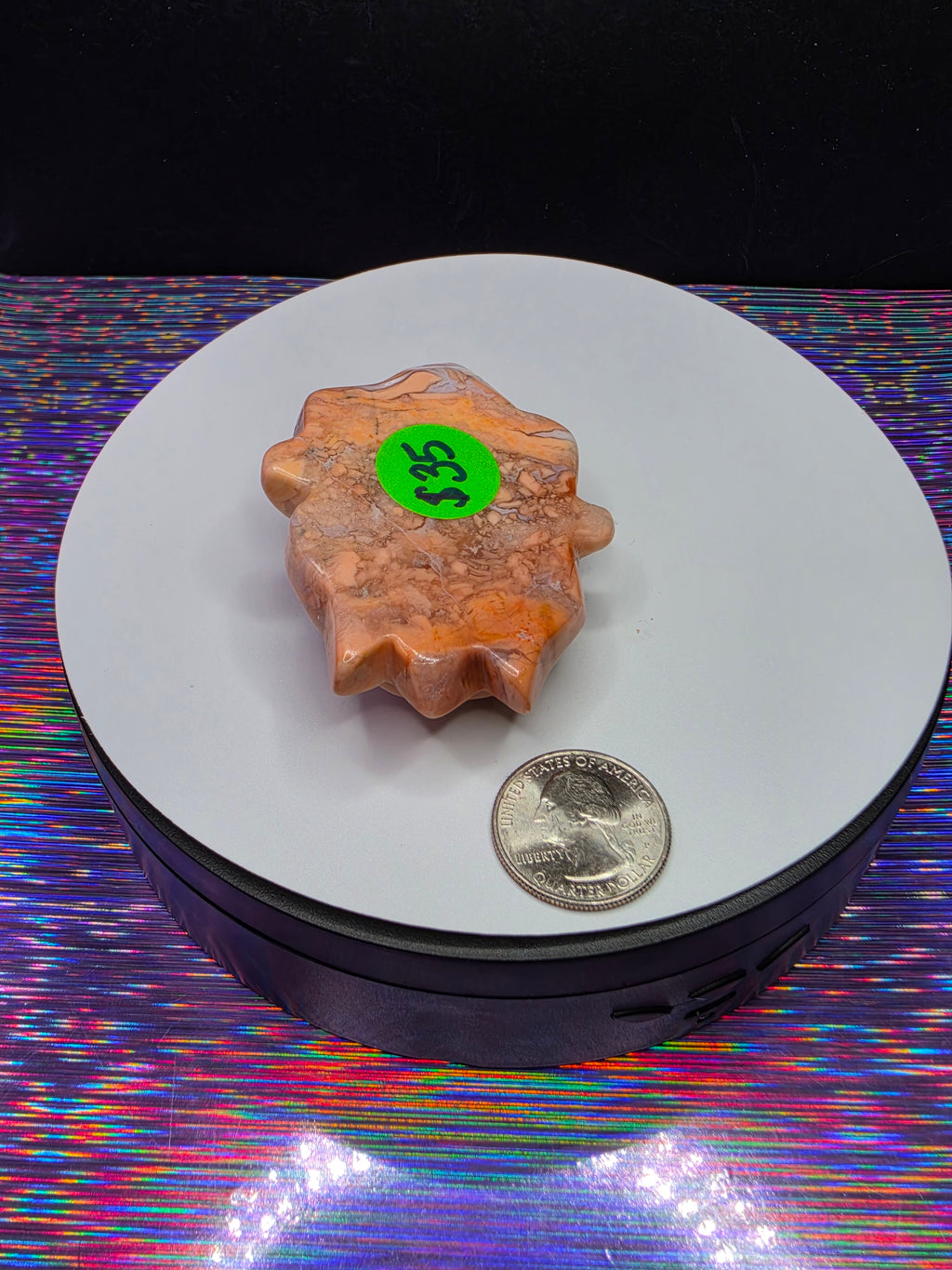 Cotton Candy Agate Turtle A