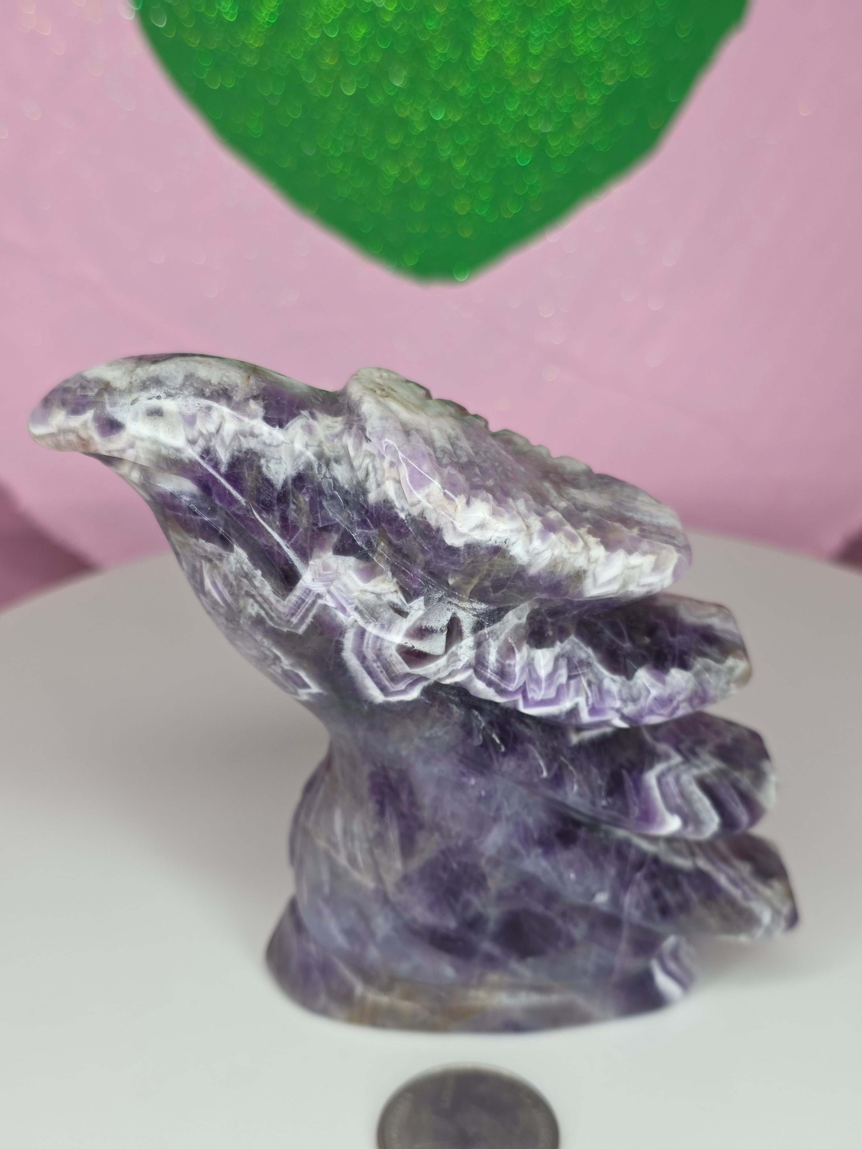 Chevron Amethyst Eagle Head B