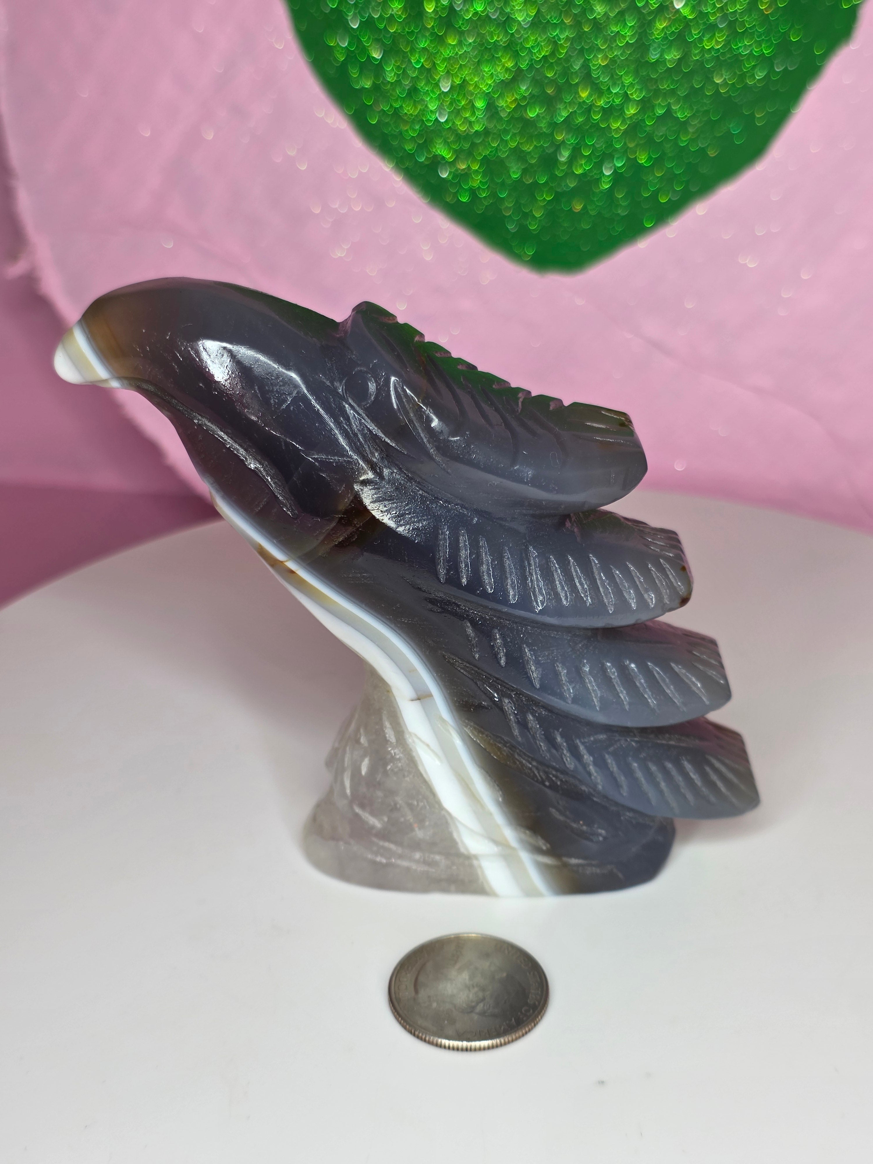 Orca Agate Eagle Head