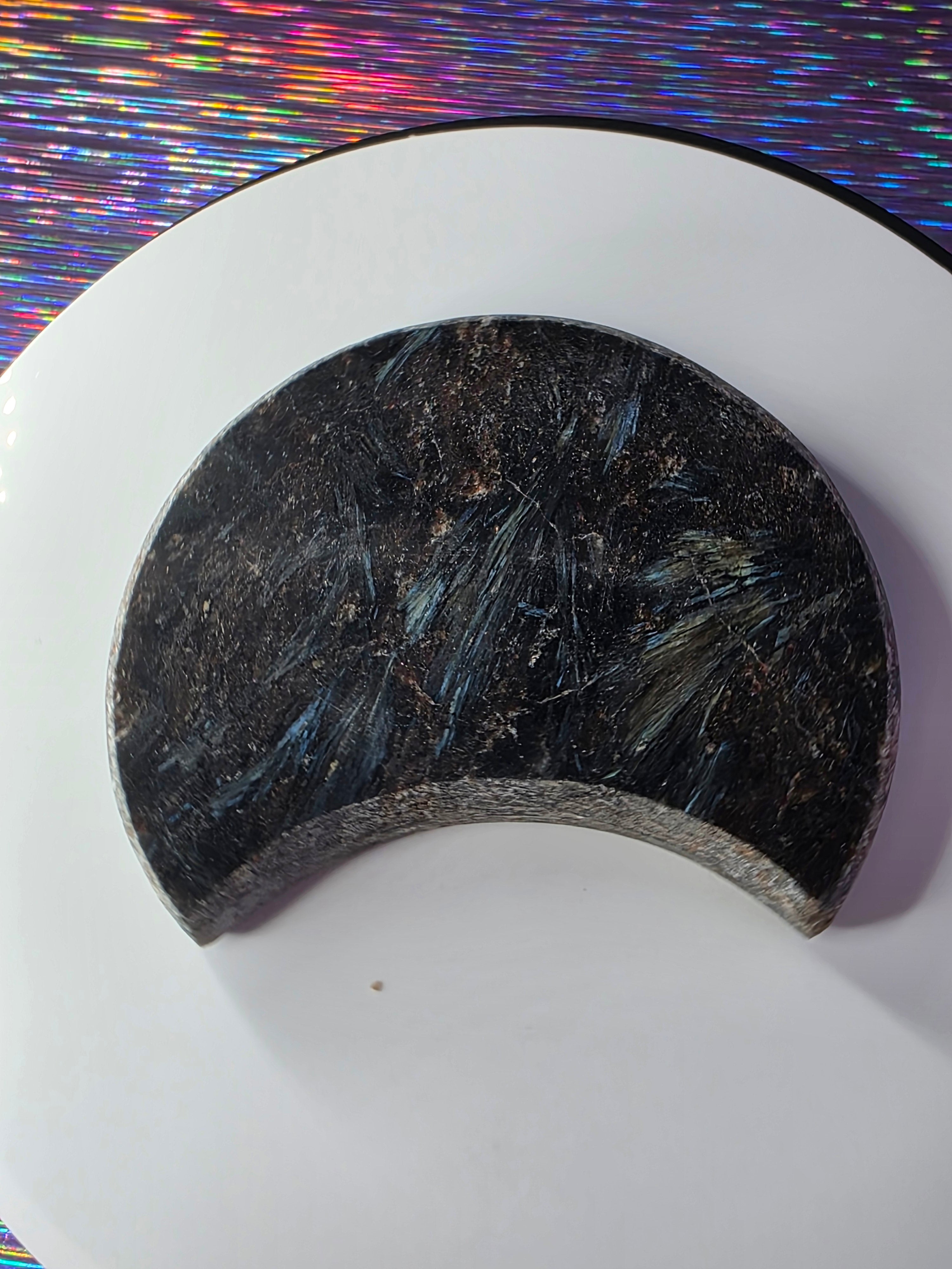 Arfvedsonite with Garnet Moon A