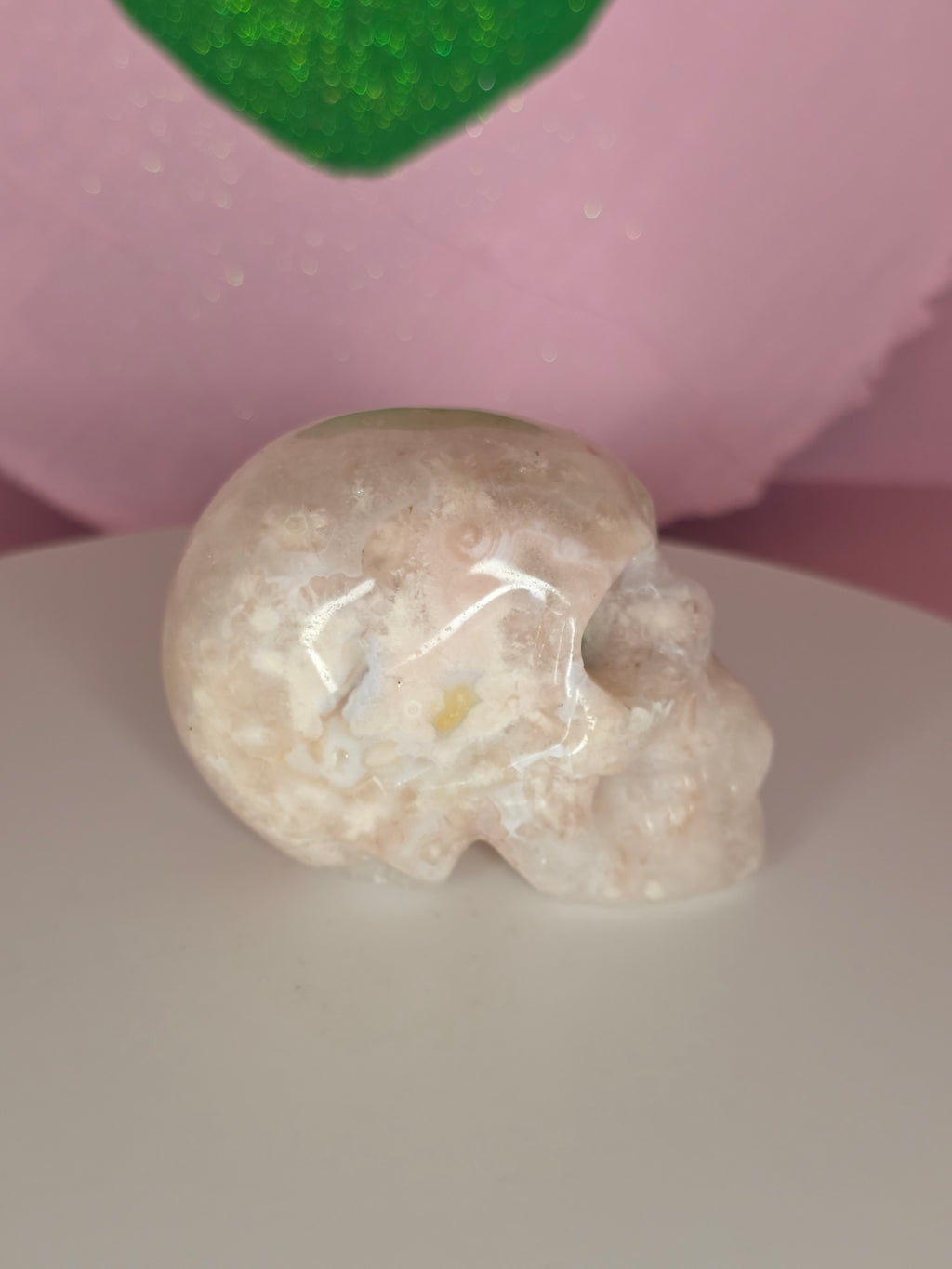 Flower Agate Skull A