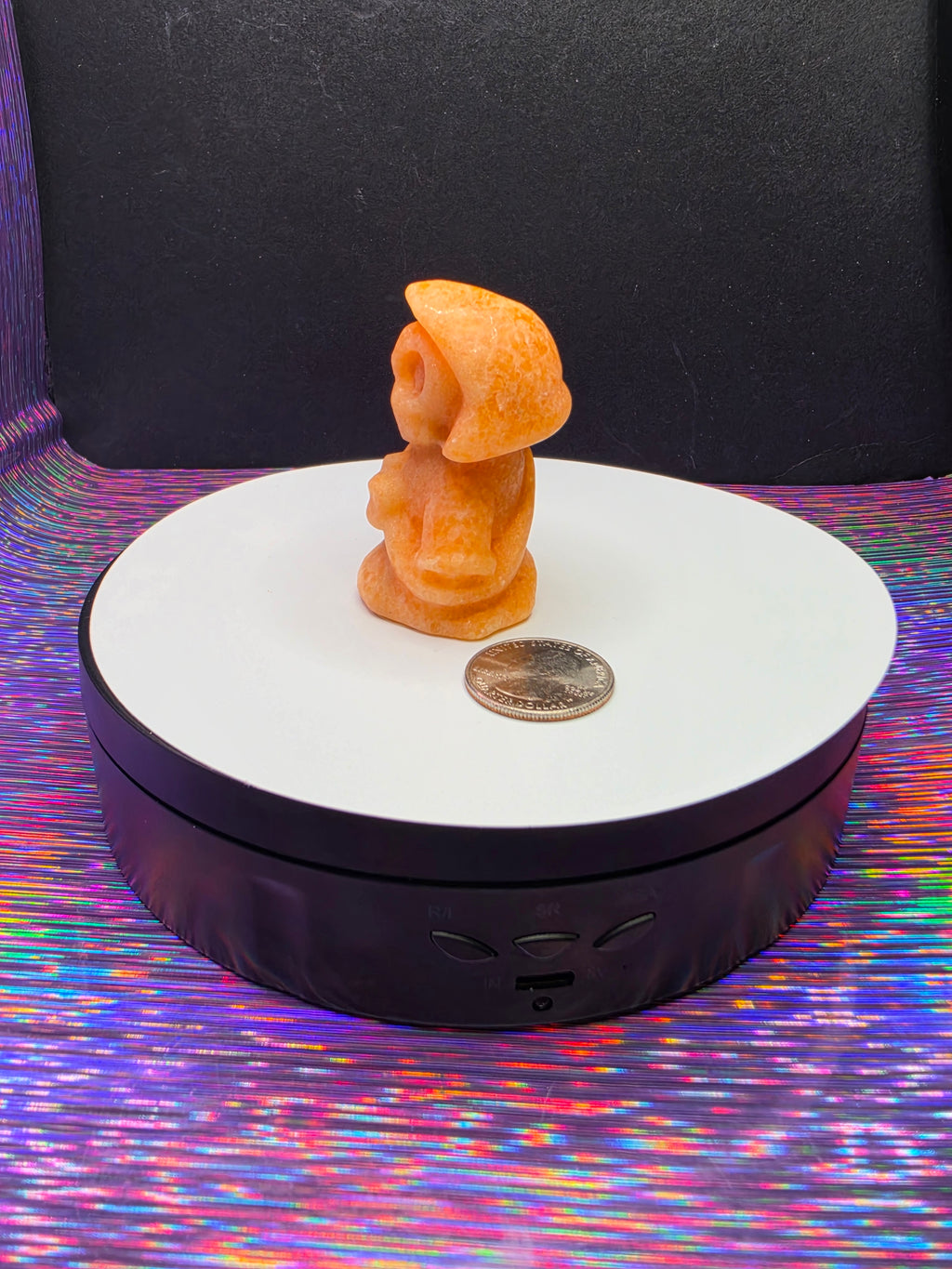 Orange Calcite Mini Grim Reaper C