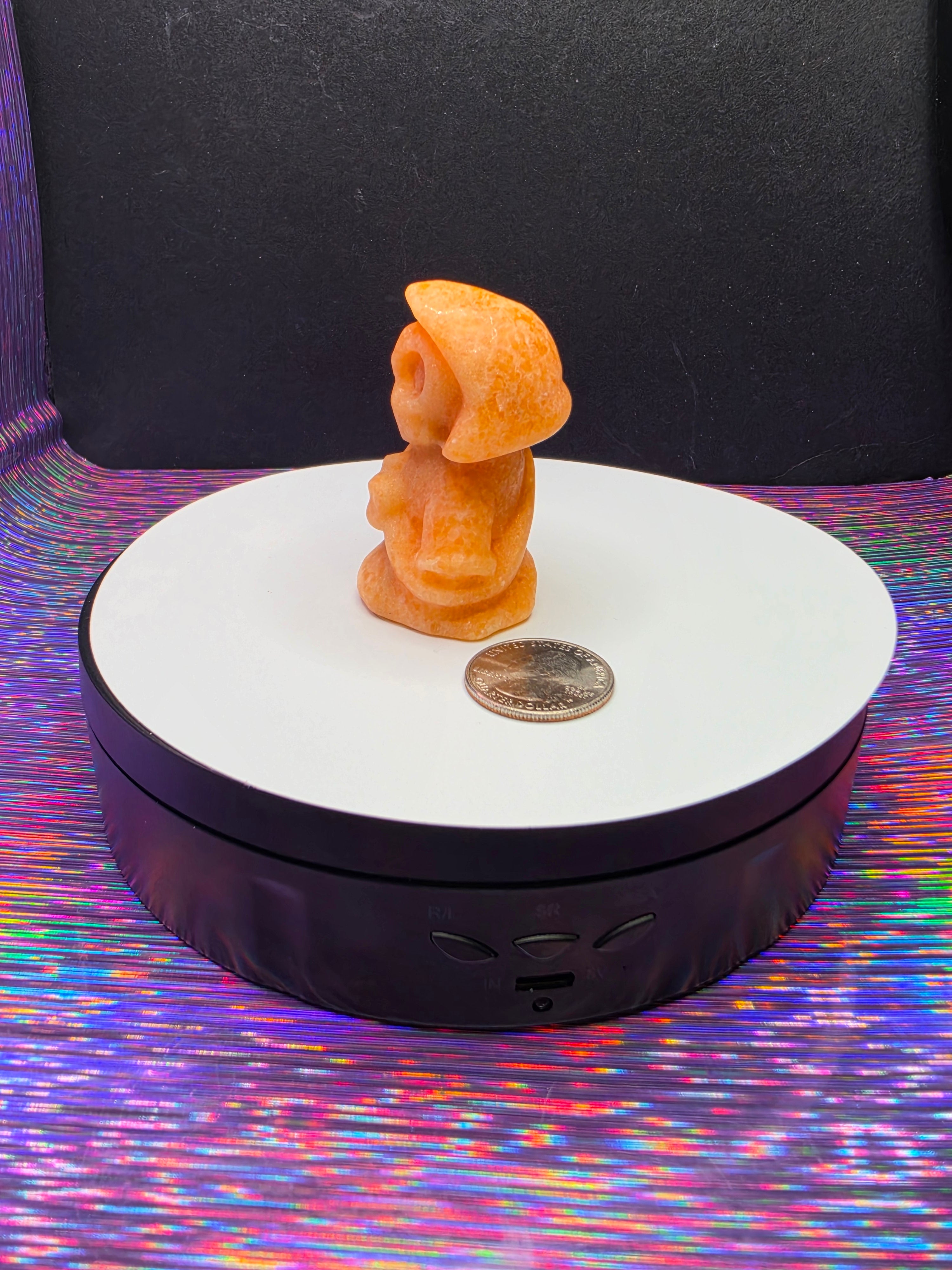 Orange Calcite Mini Grim Reaper C