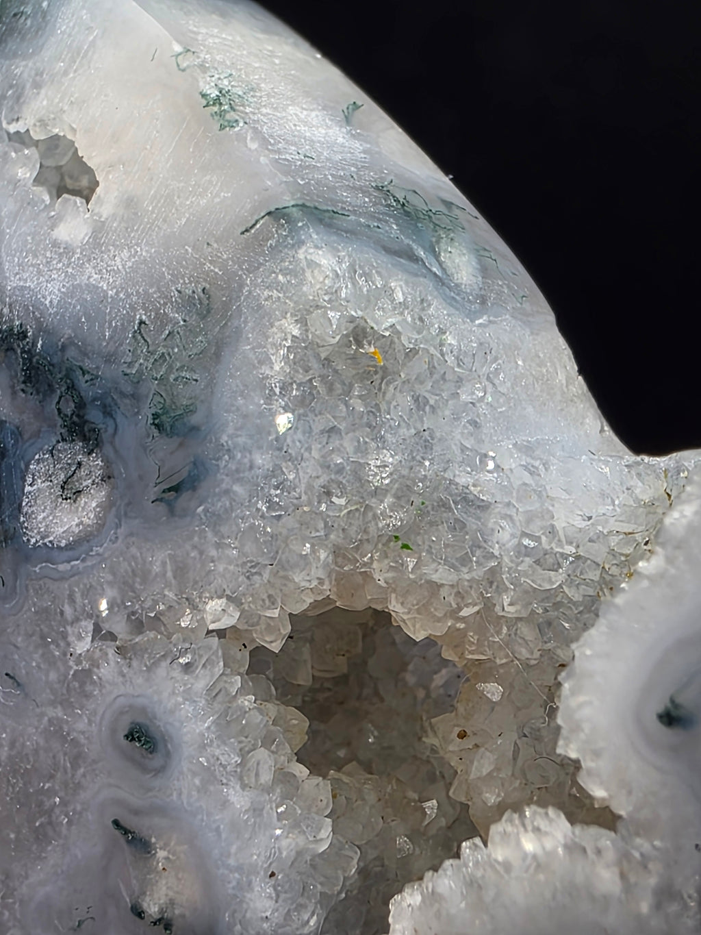 Snowflake Moss Agate Heart A