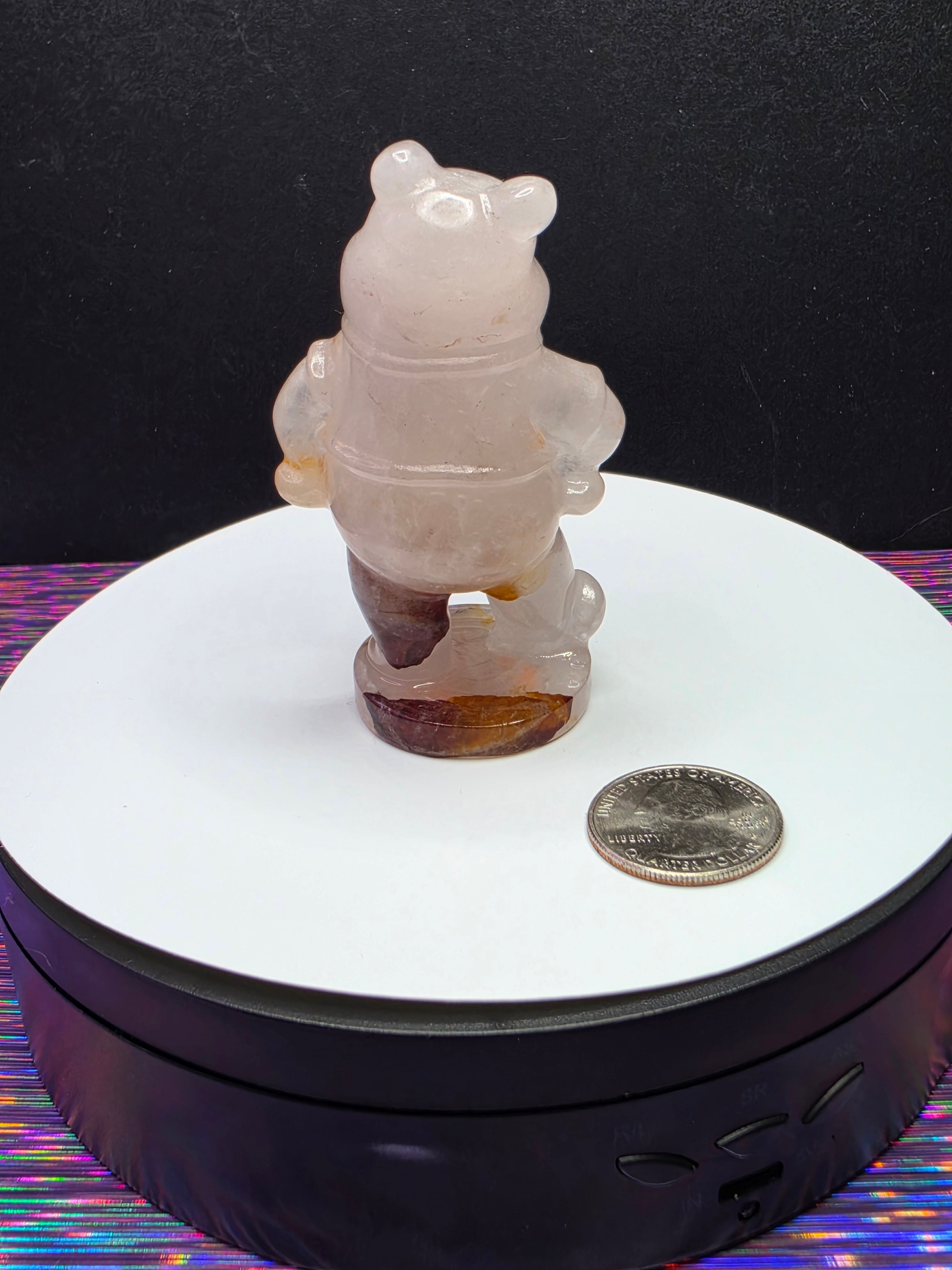 Clear Quartz Pooh Bear A