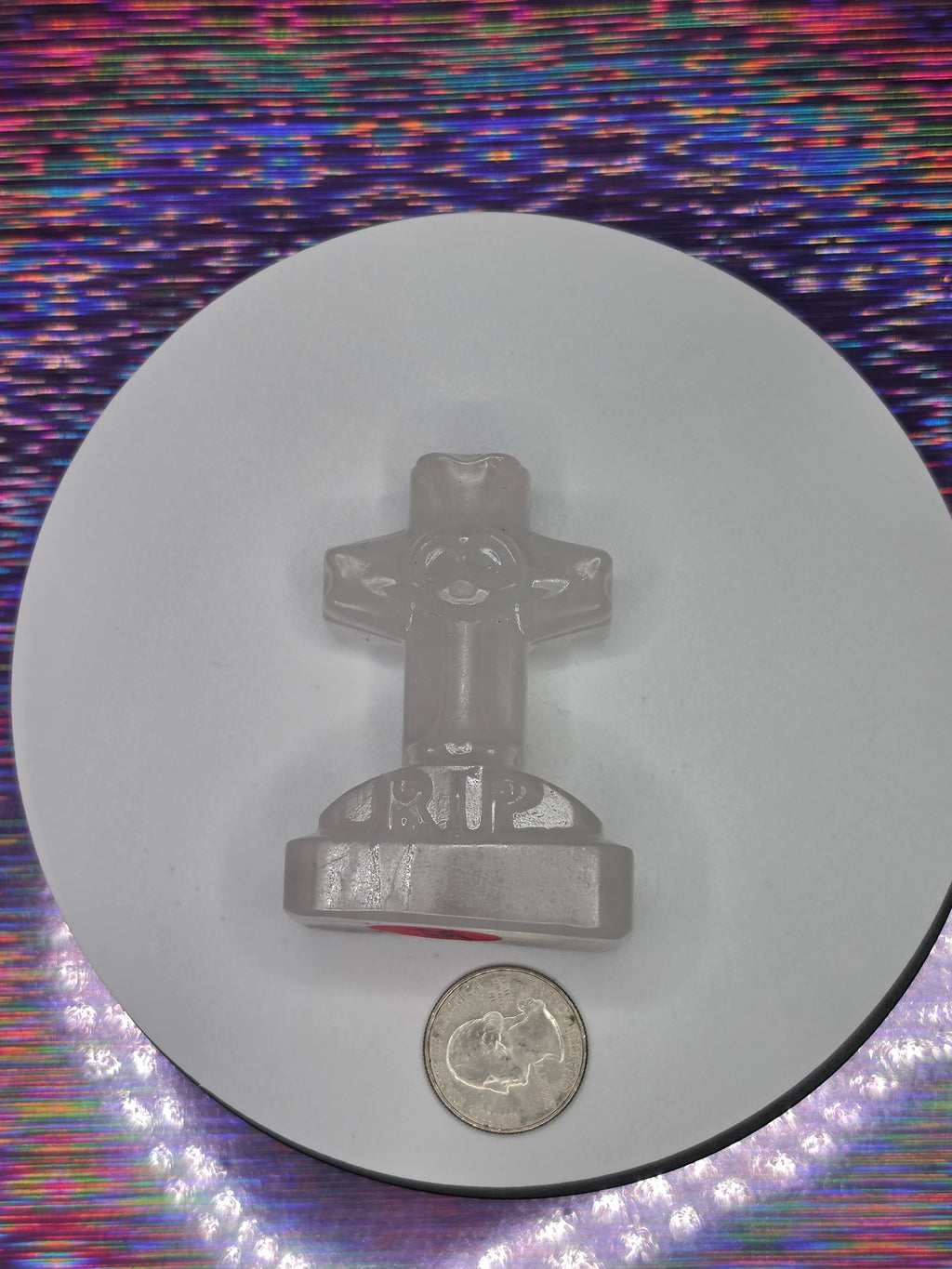 Clear Quartz RIP Headstone B