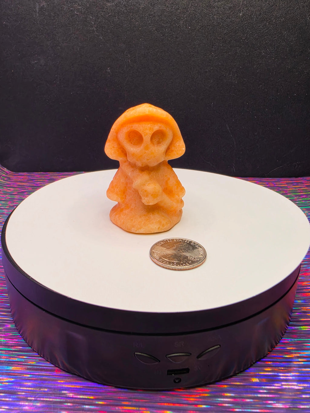 Orange Calcite Mini Grim Reaper C