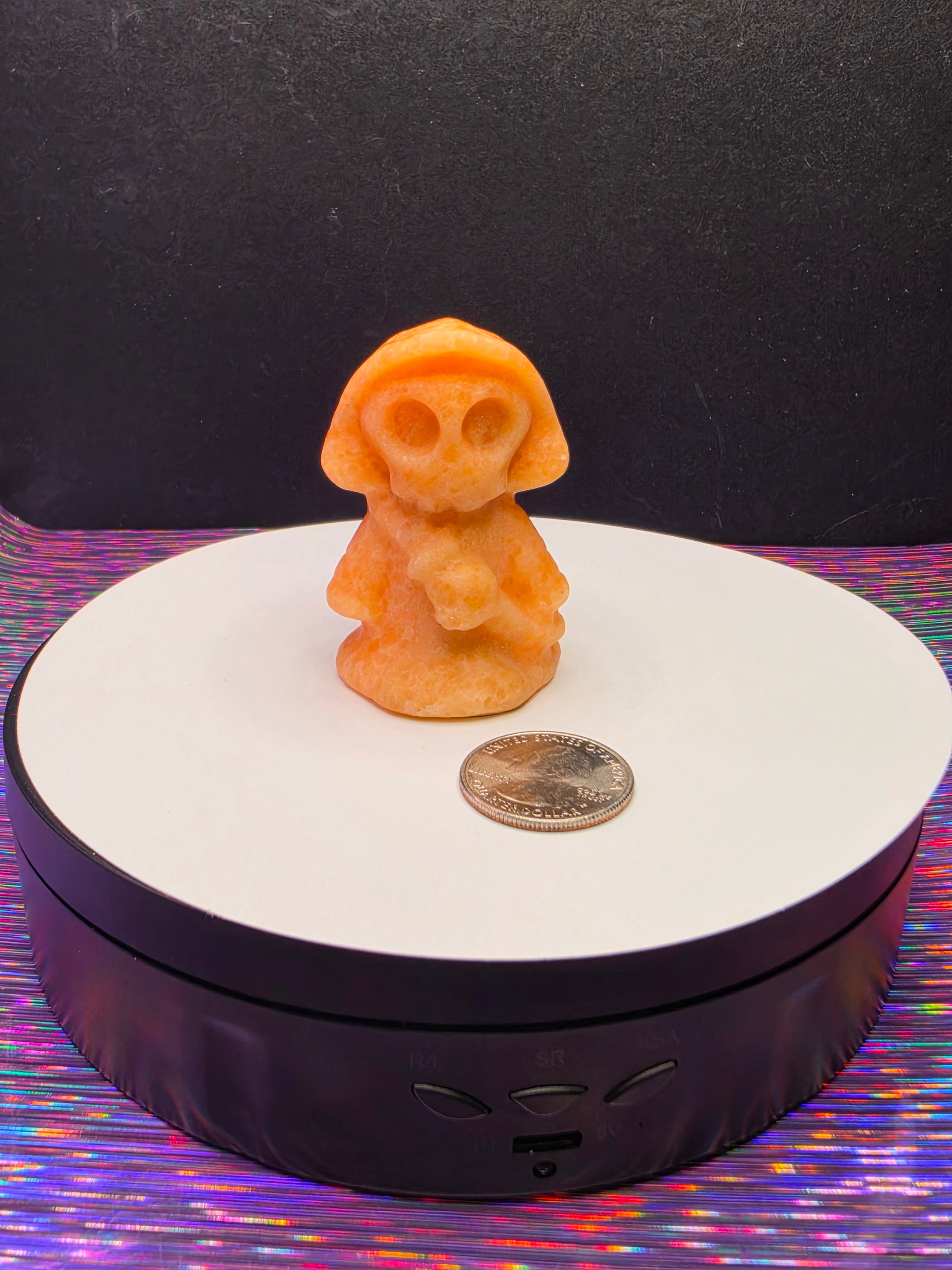 Orange Calcite Mini Grim Reaper C