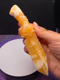 Honey Calcite Knife