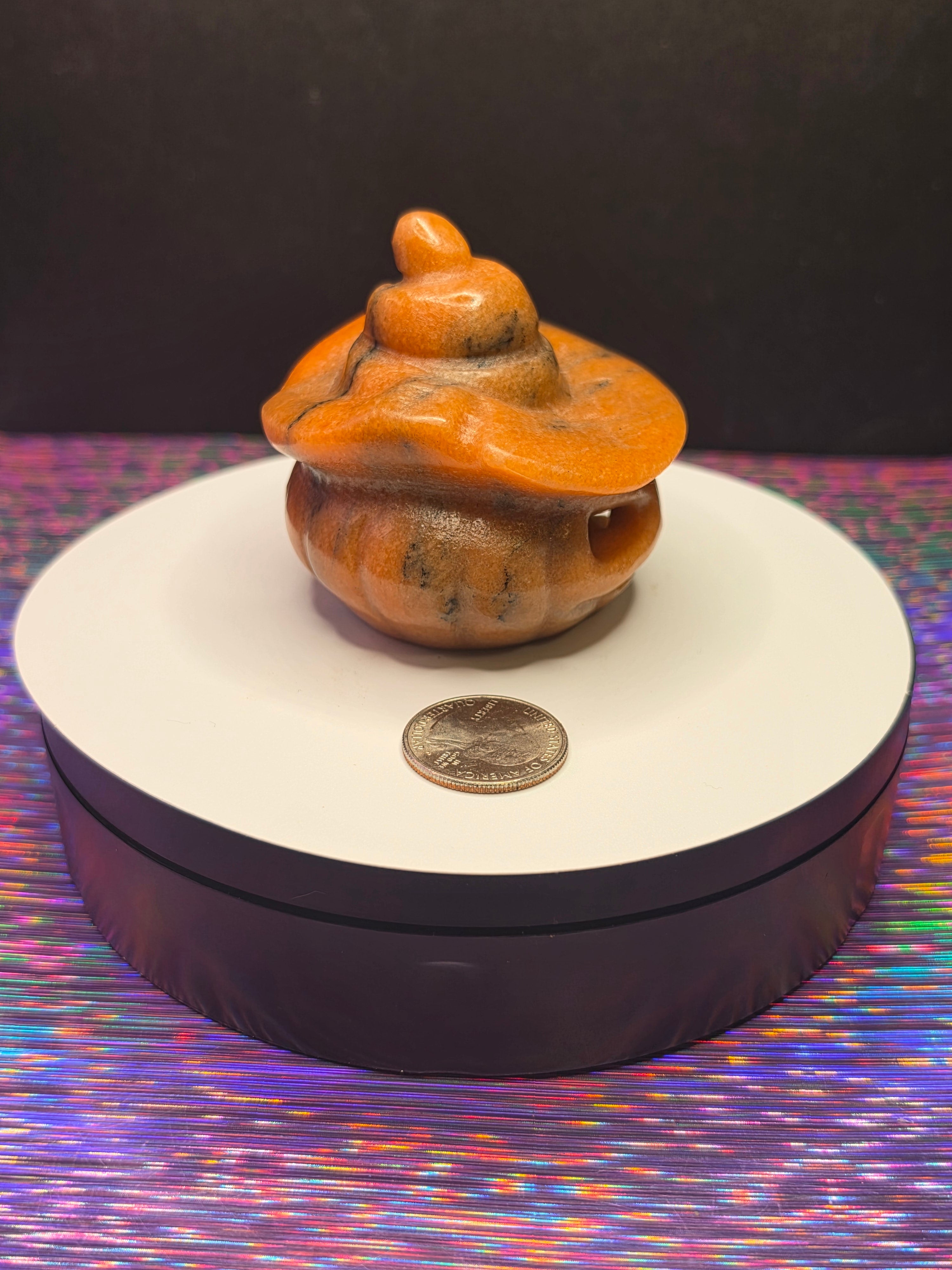 Orange Calcite Jack O Lantern B