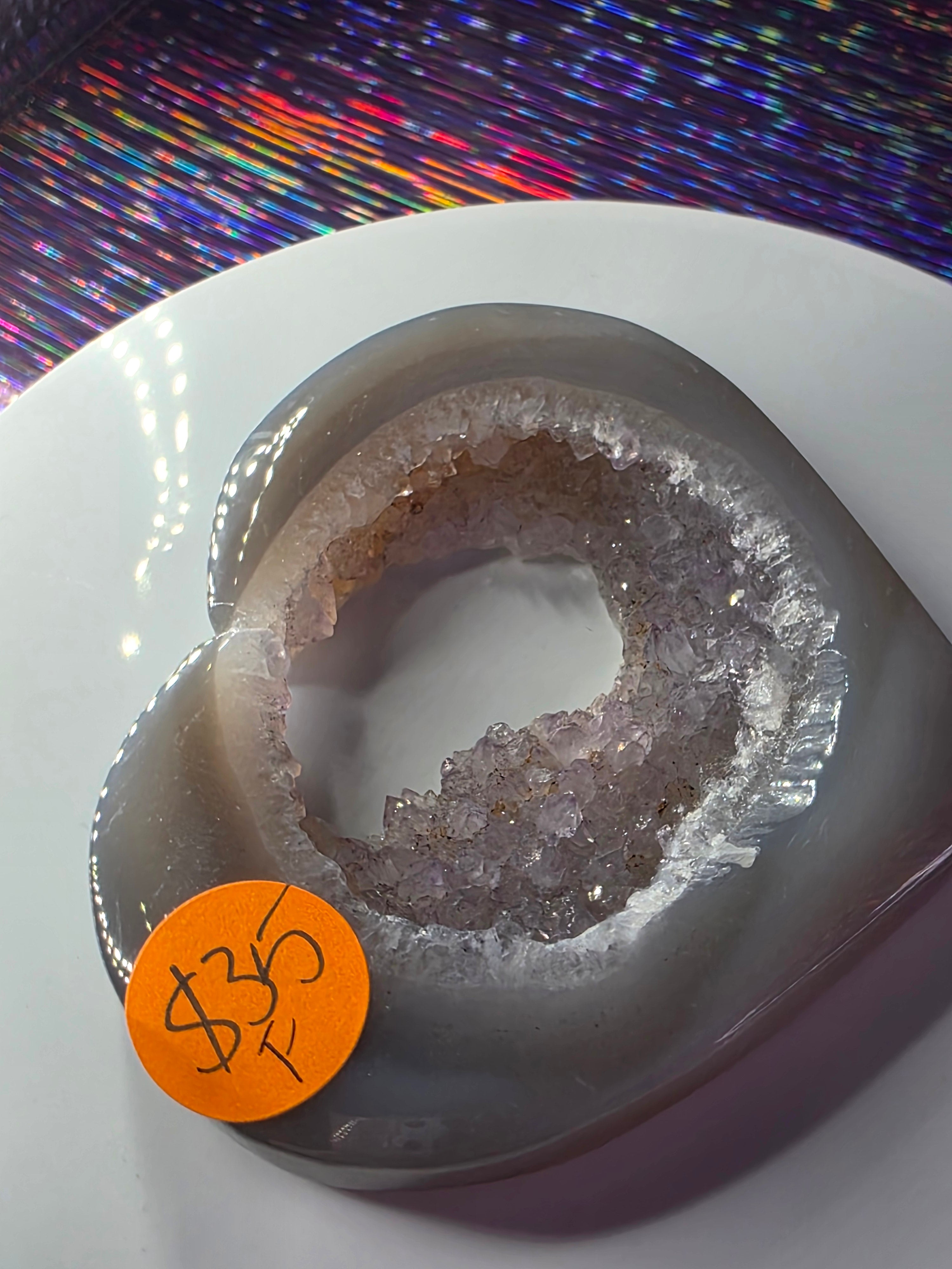 Druzy Agate Heart F