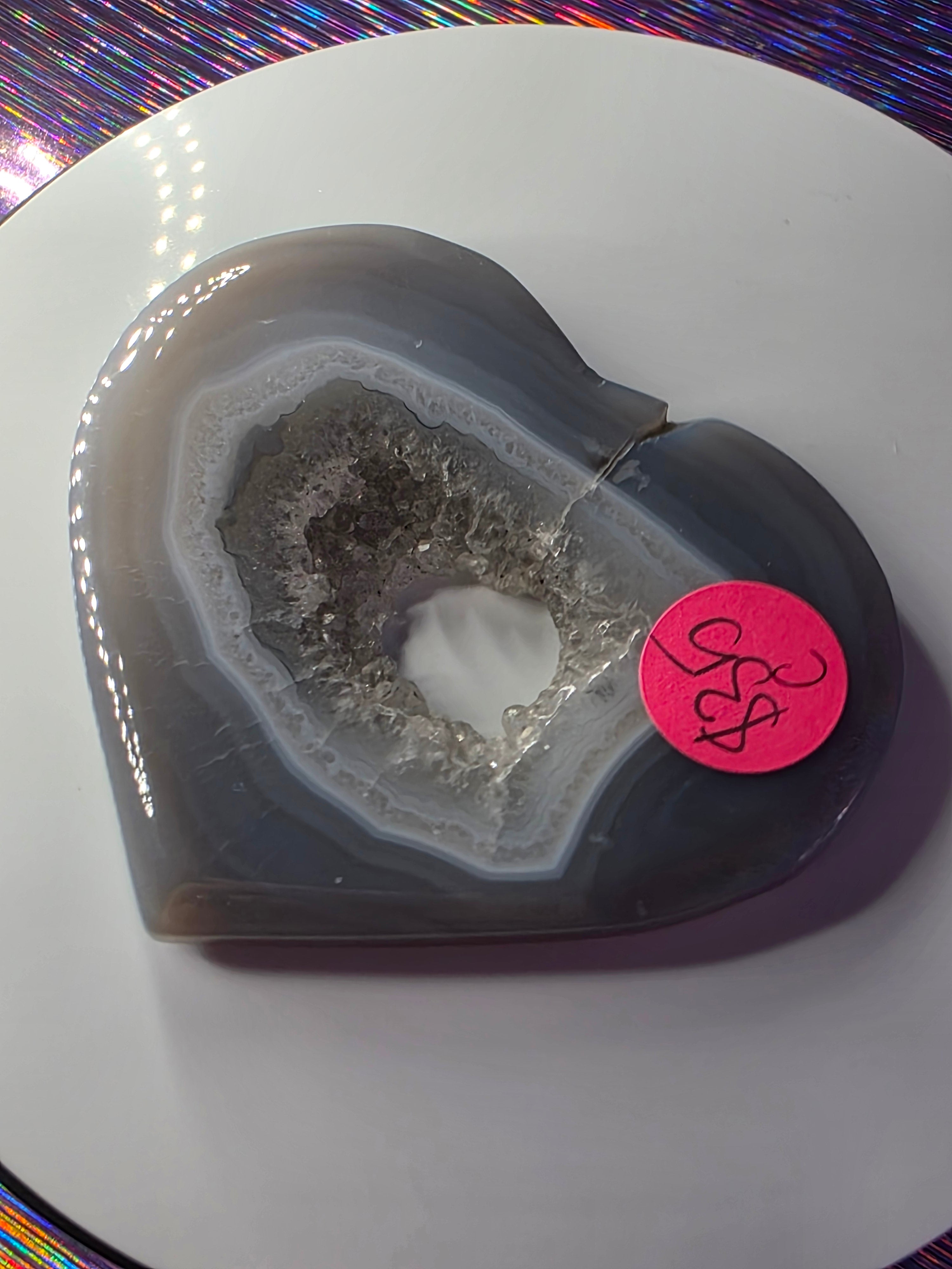 Druzy Agate Heart C