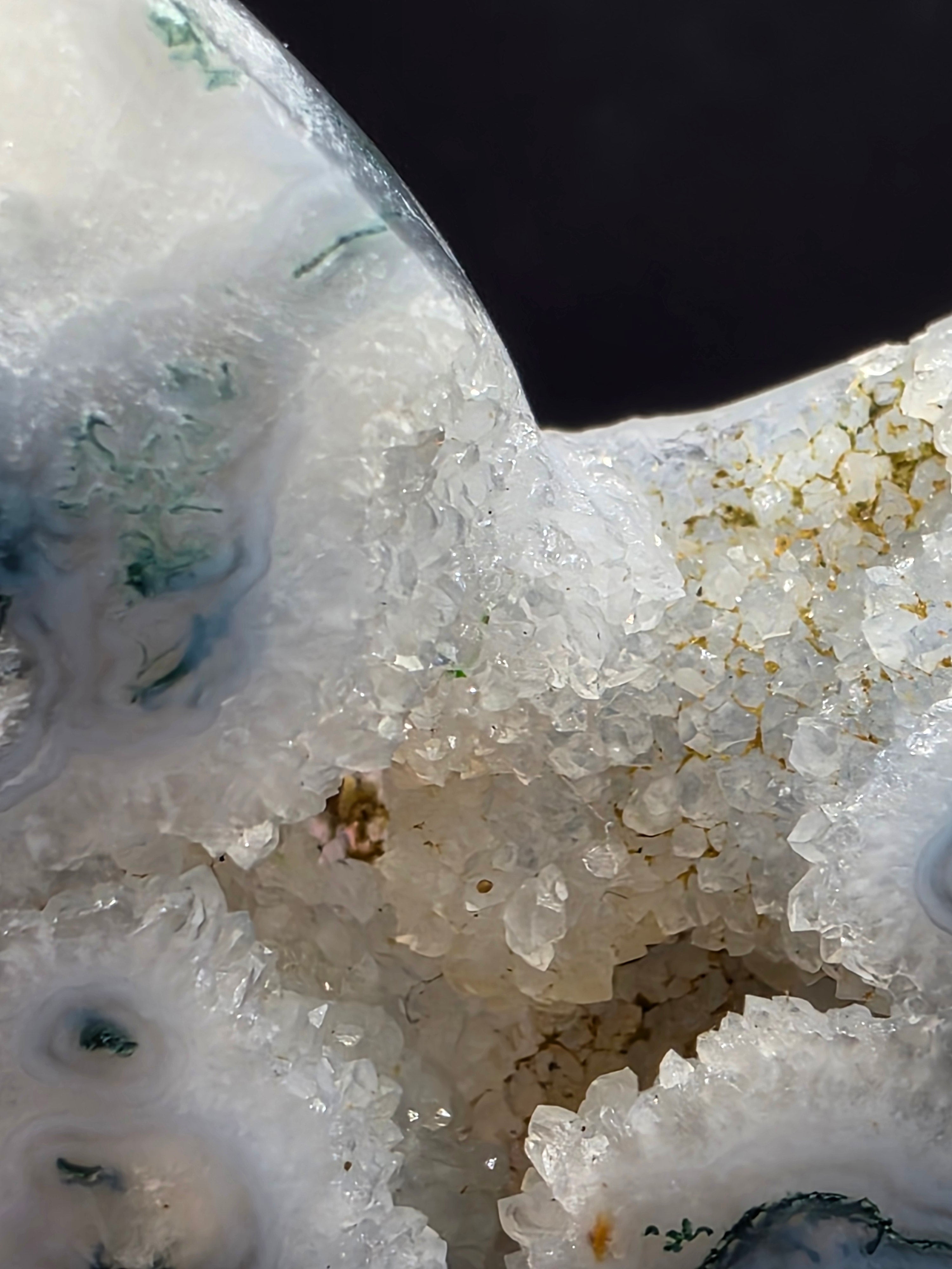 Snowflake Moss Agate Heart A