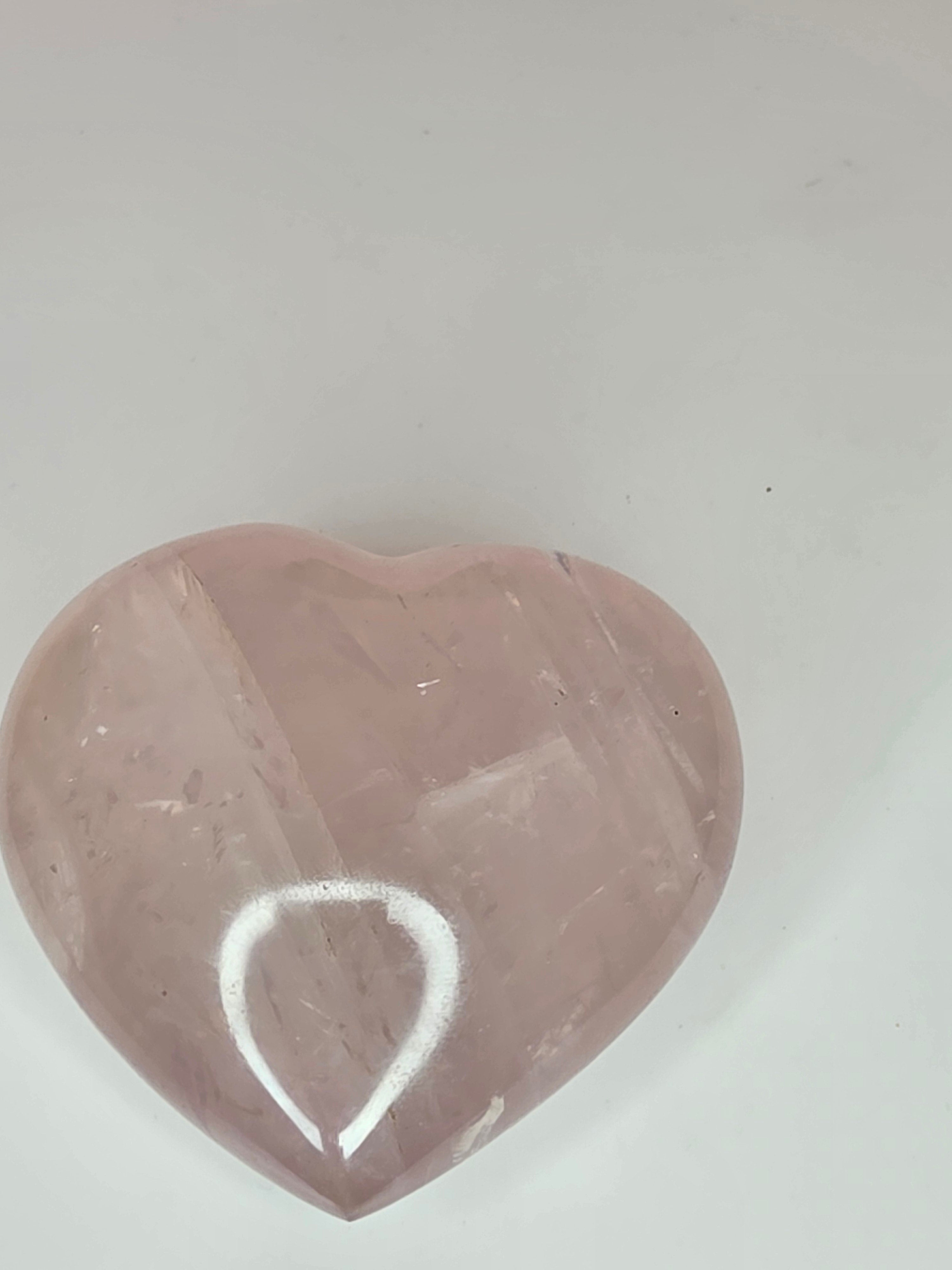 Rose Quartz Puffy Heart A