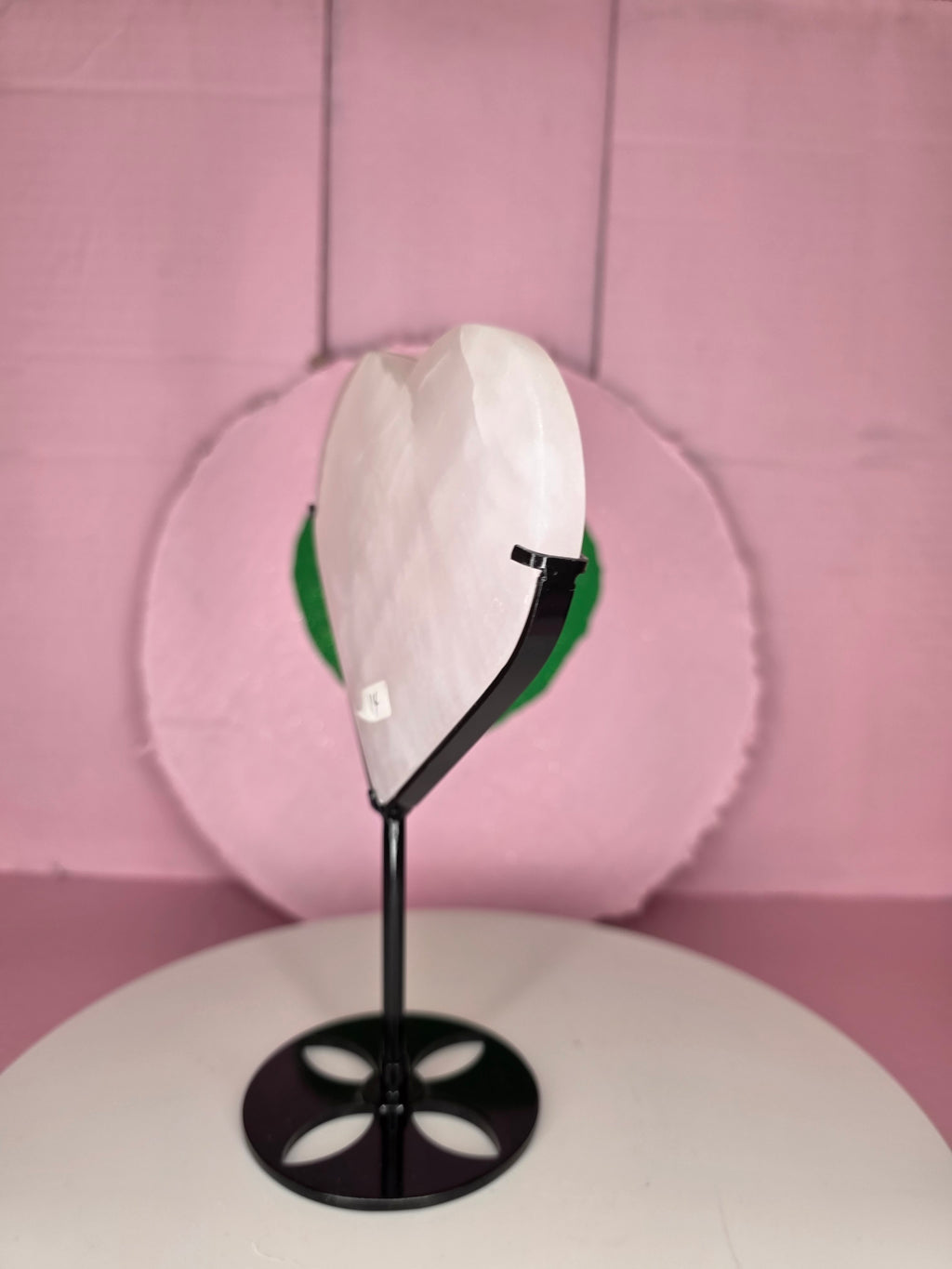 Mangano Calcite Heart on Stand