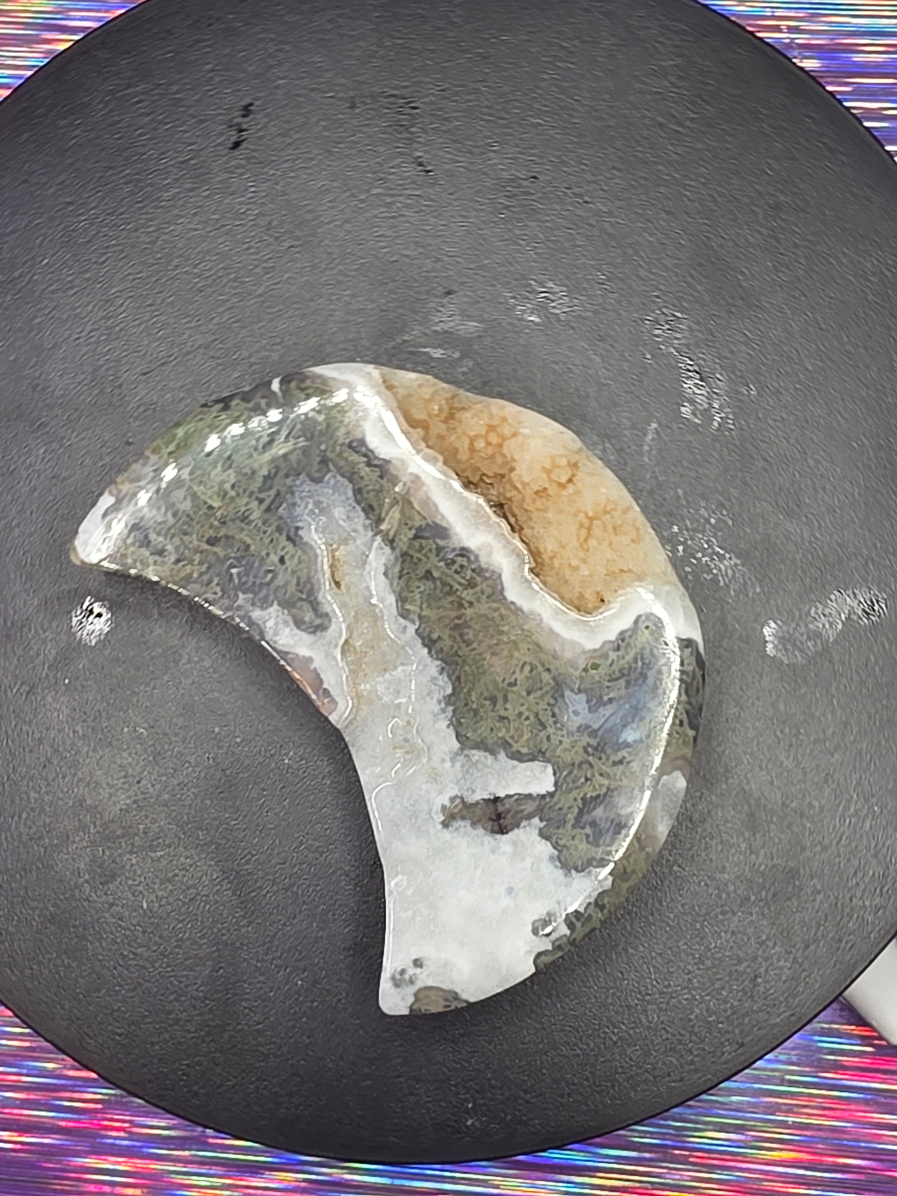 Moss Agate Moon B