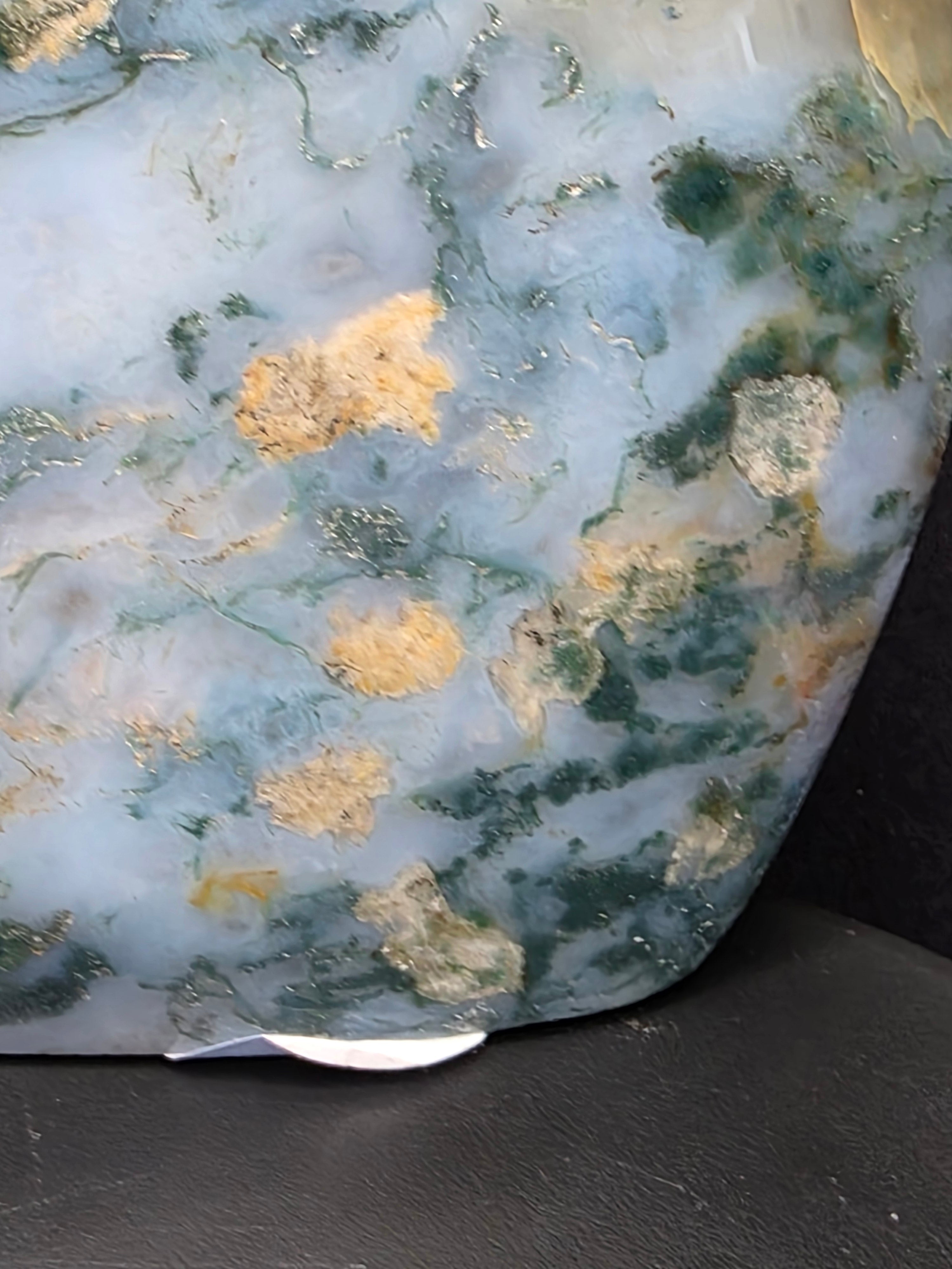 Blue Moss Agate Teardrop C