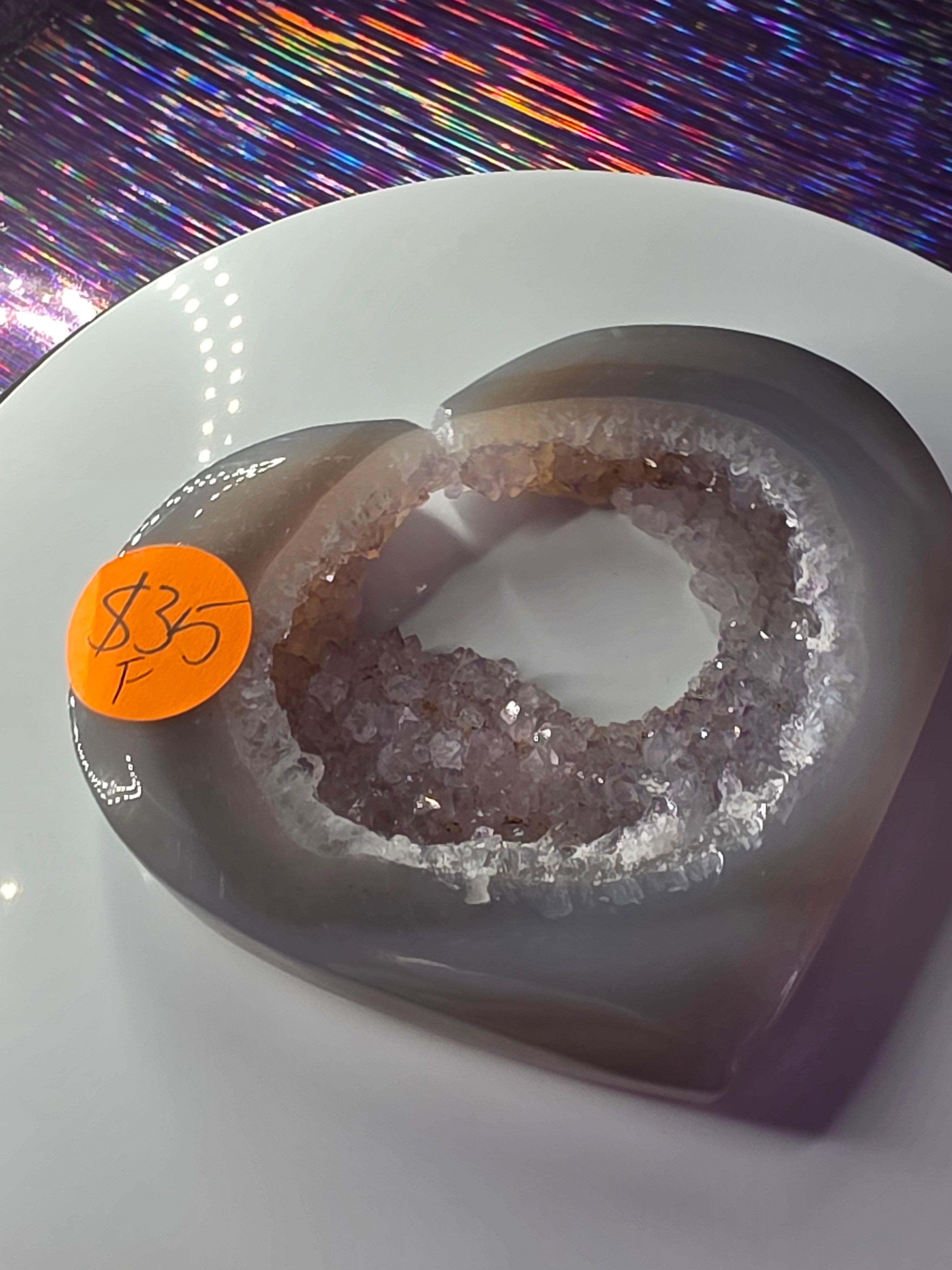 Druzy Agate Heart F