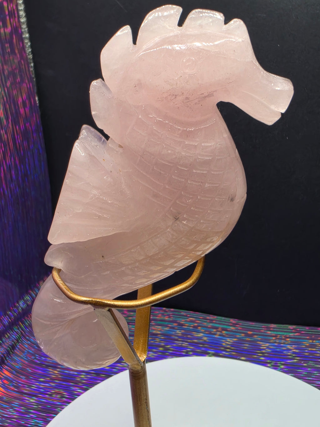 Rose Quartz Seahorse B