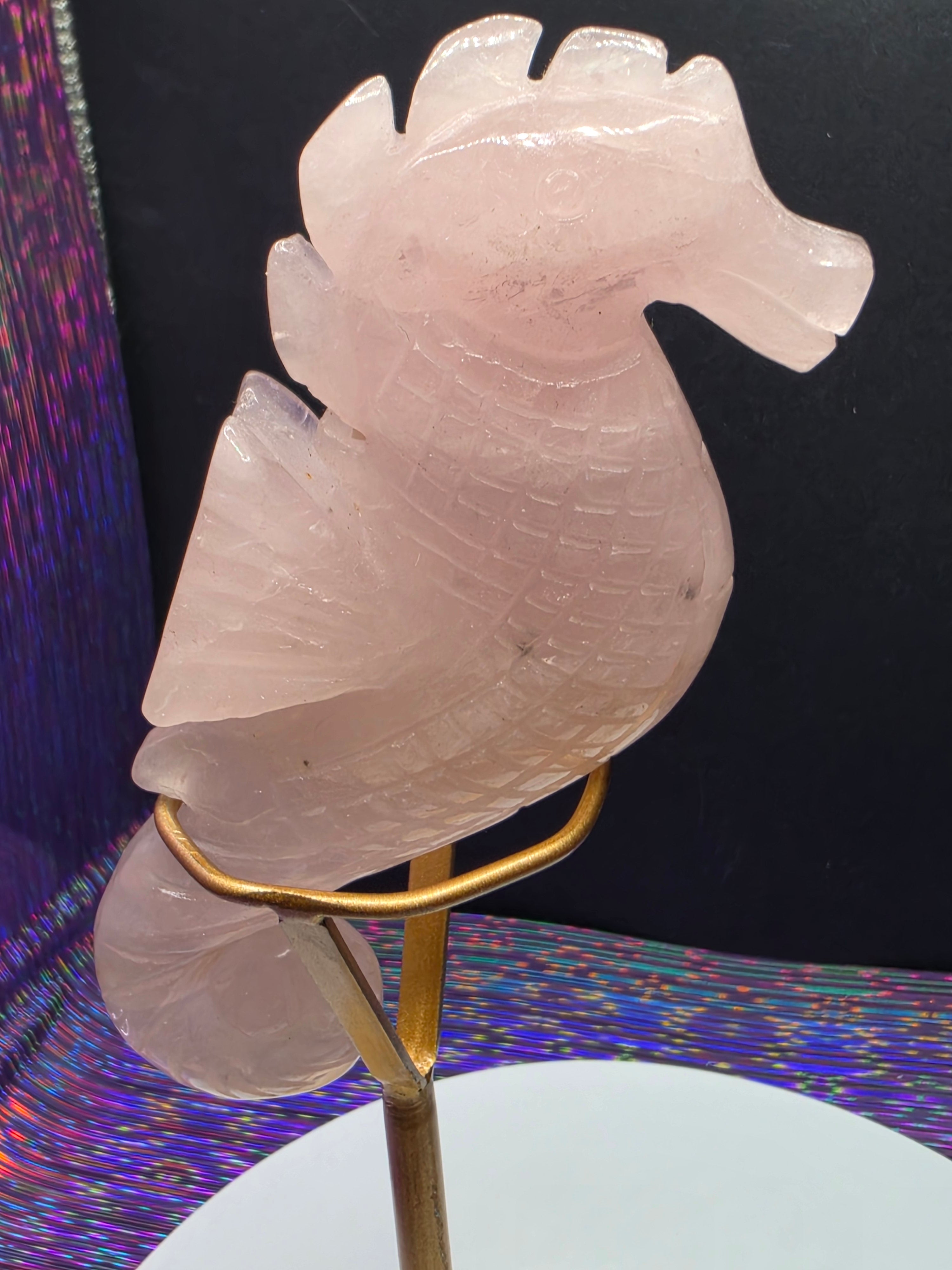Rose Quartz Seahorse B