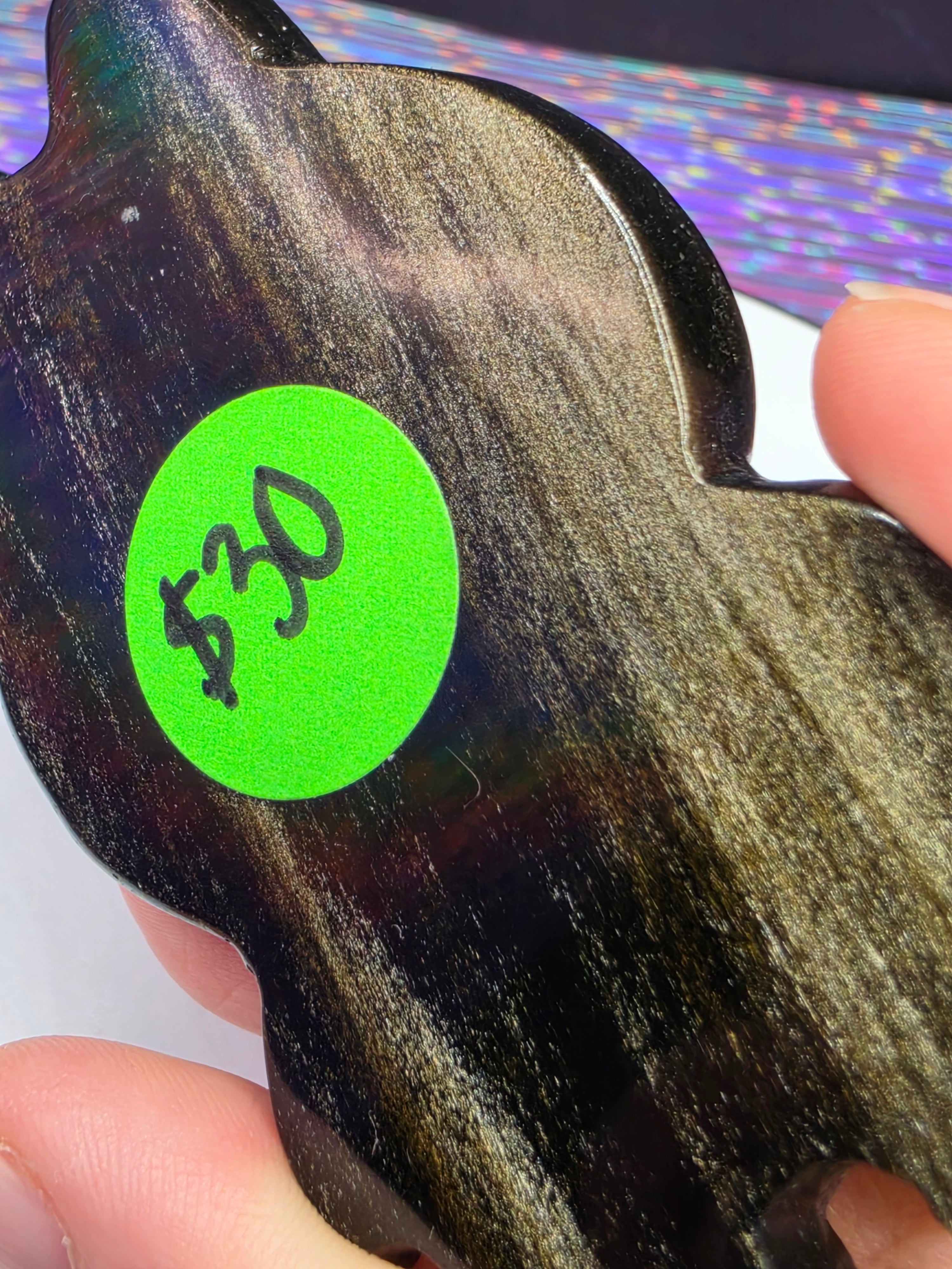 Gold Sheen Obsidian Labubu B