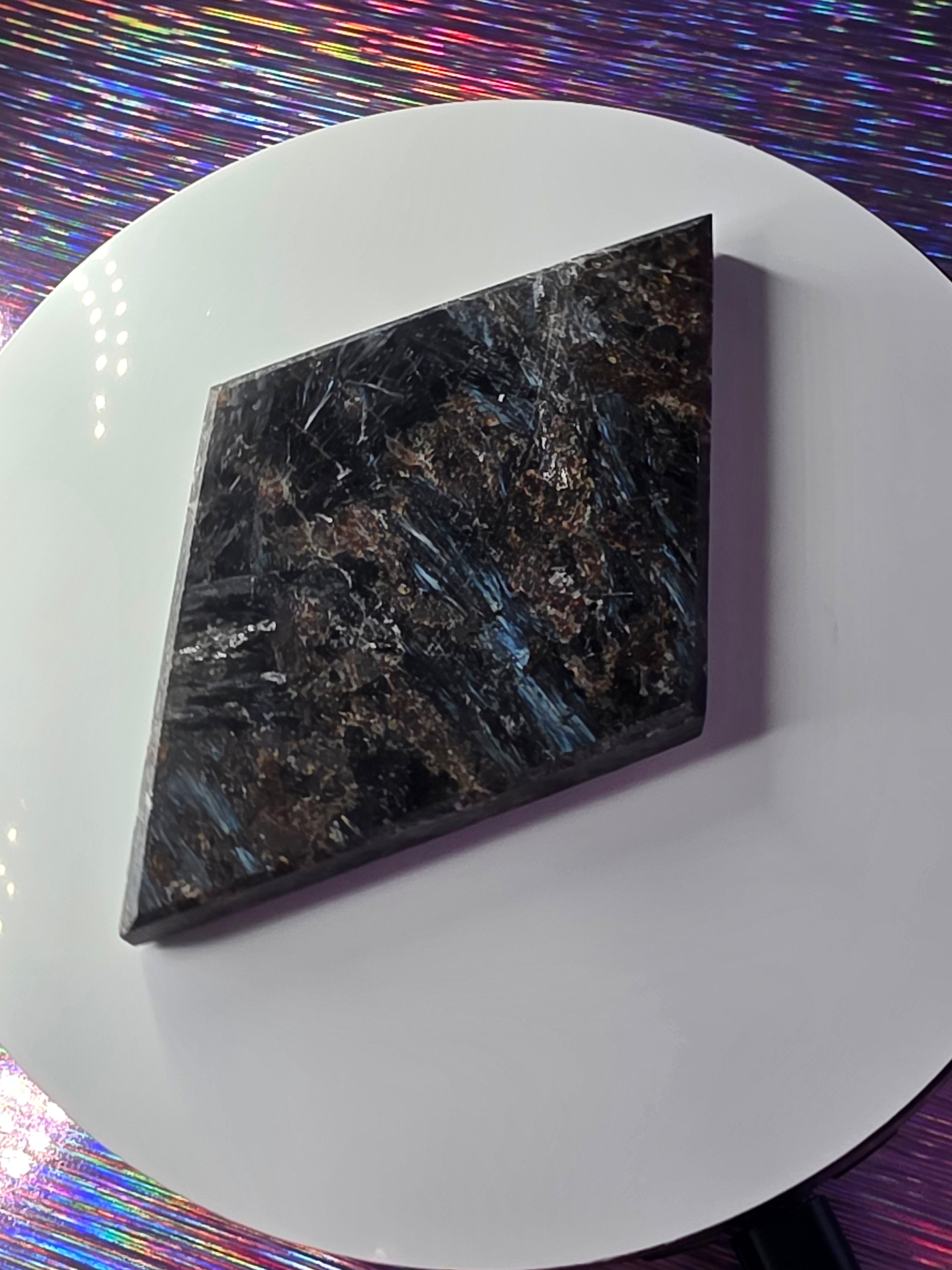 Arfvedsonite with Garnet Diamond B
